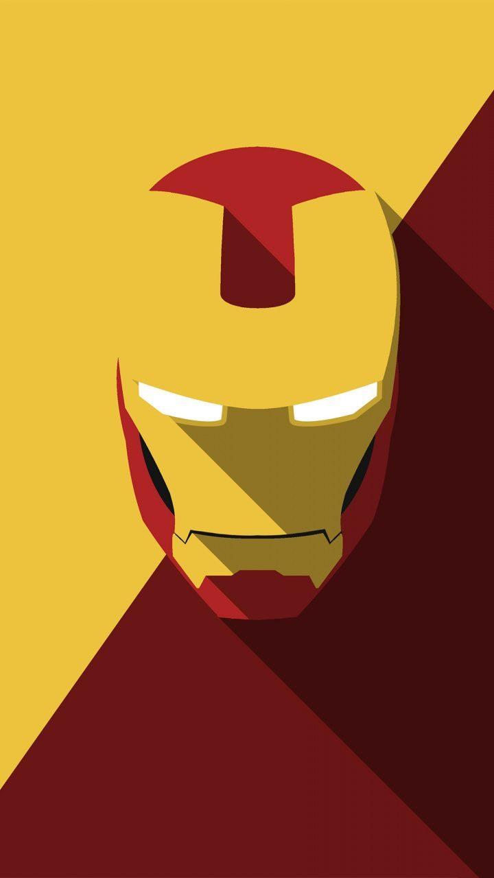 Iron Man, Helmet, Minimal, 720×1280 Wallpaper. Marvel Background