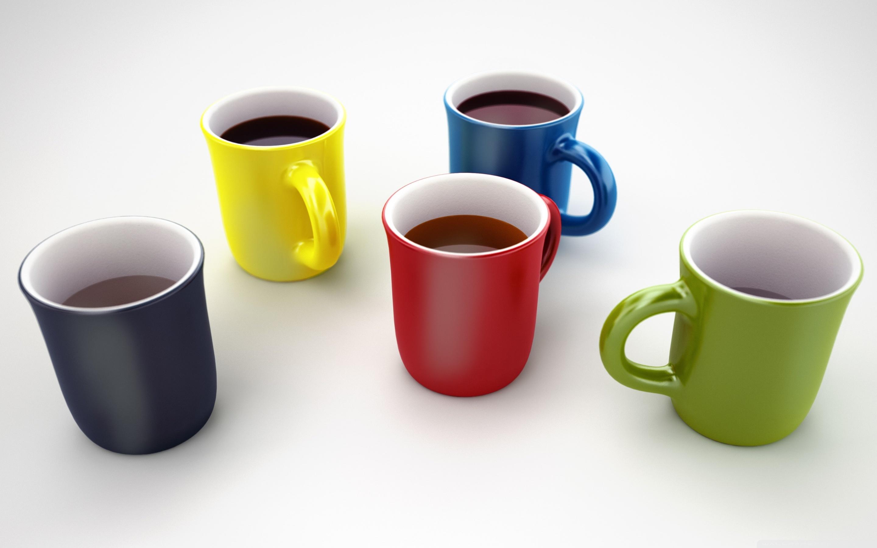 Colorful Coffee Mugs 3D ❤ 4K HD Desktop Wallpaper for 4K Ultra HD