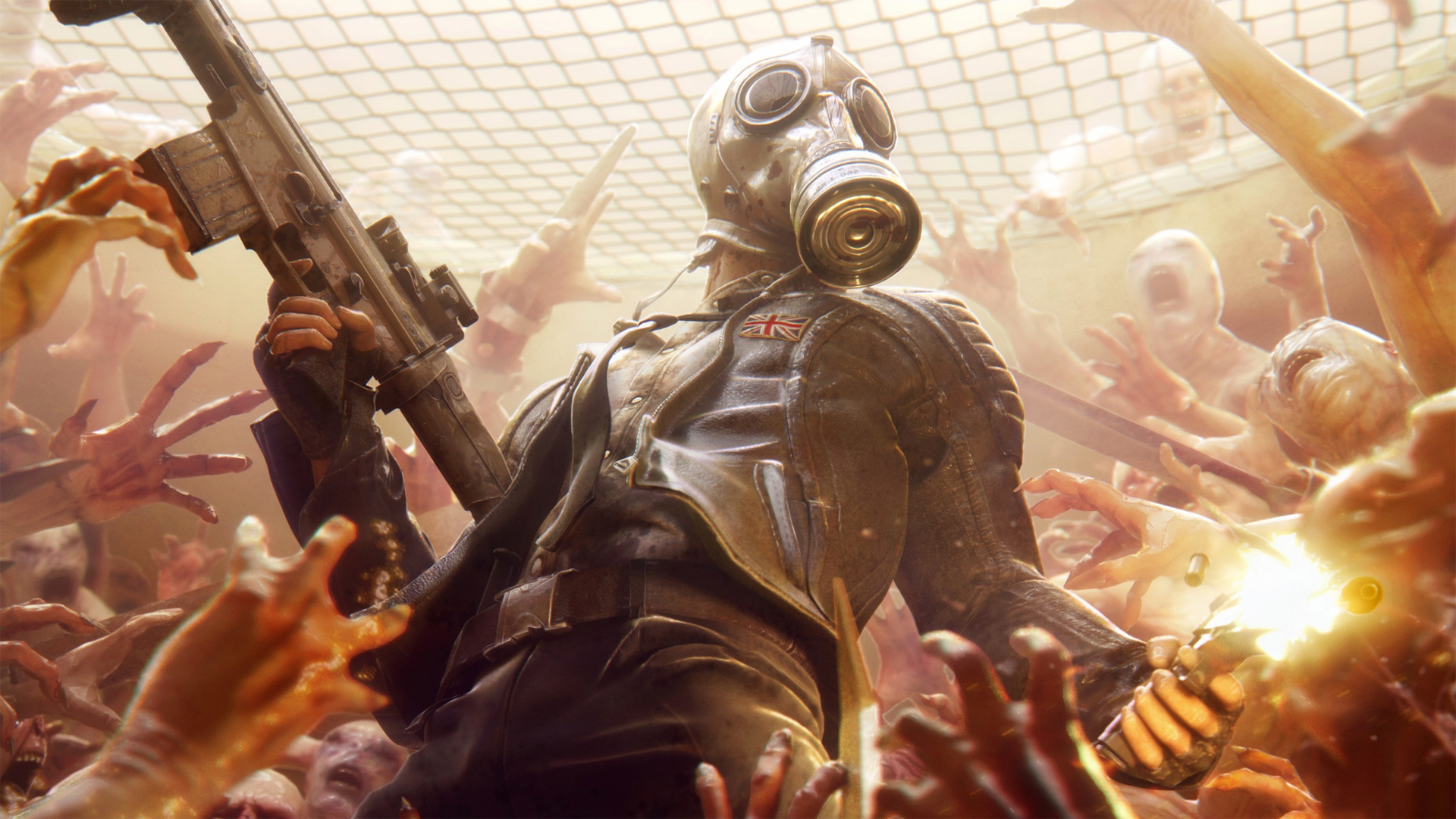 A soldier surrounded by monsters Wallpaper from Killing Floor 2