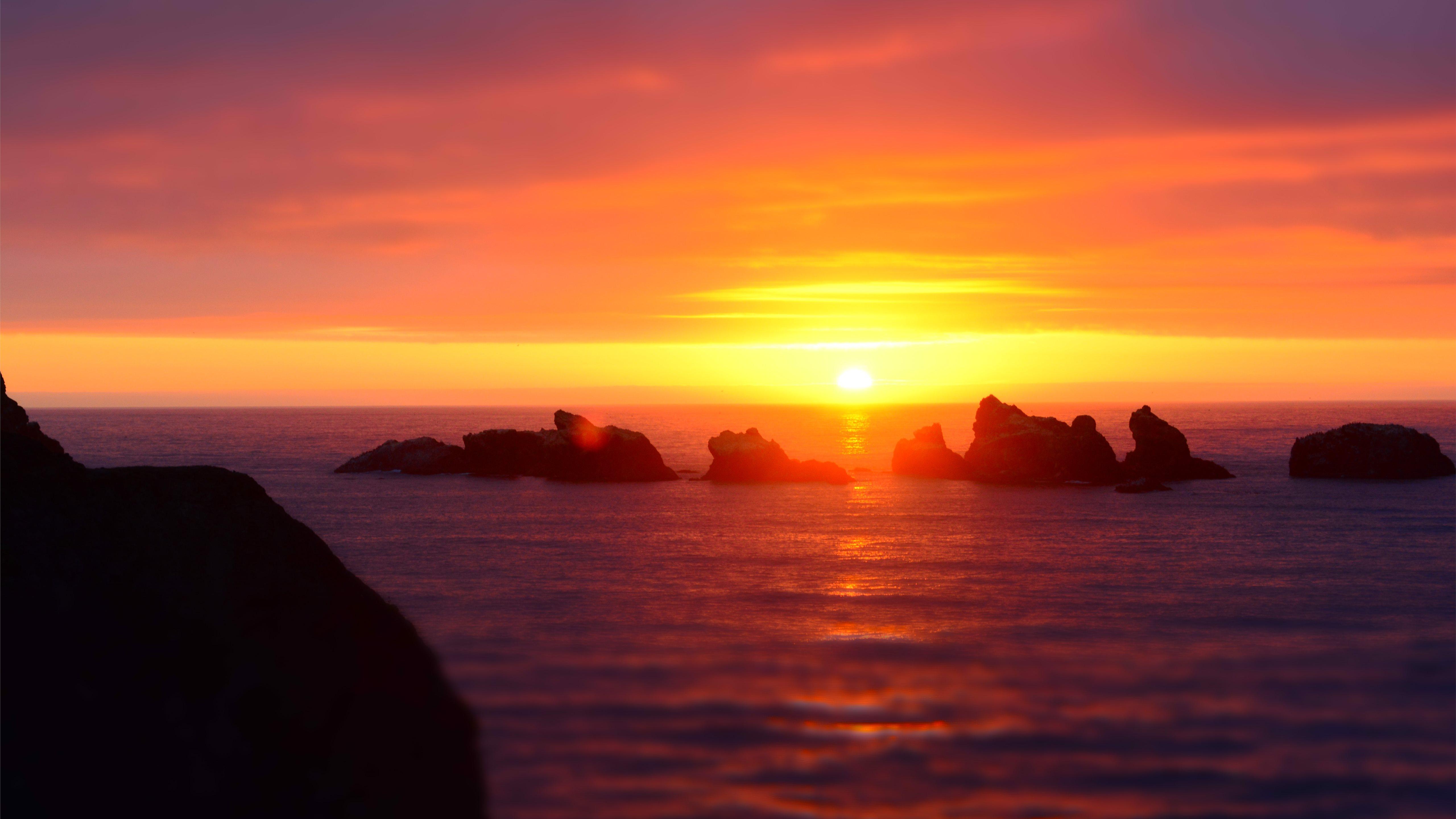 Bandon sunset over the oc... Mac Wallpapers Download