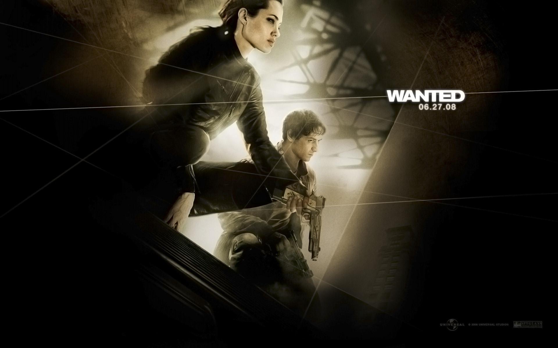 Angelina Jolie and James McAvoy in Wanted widescreen wallpaper