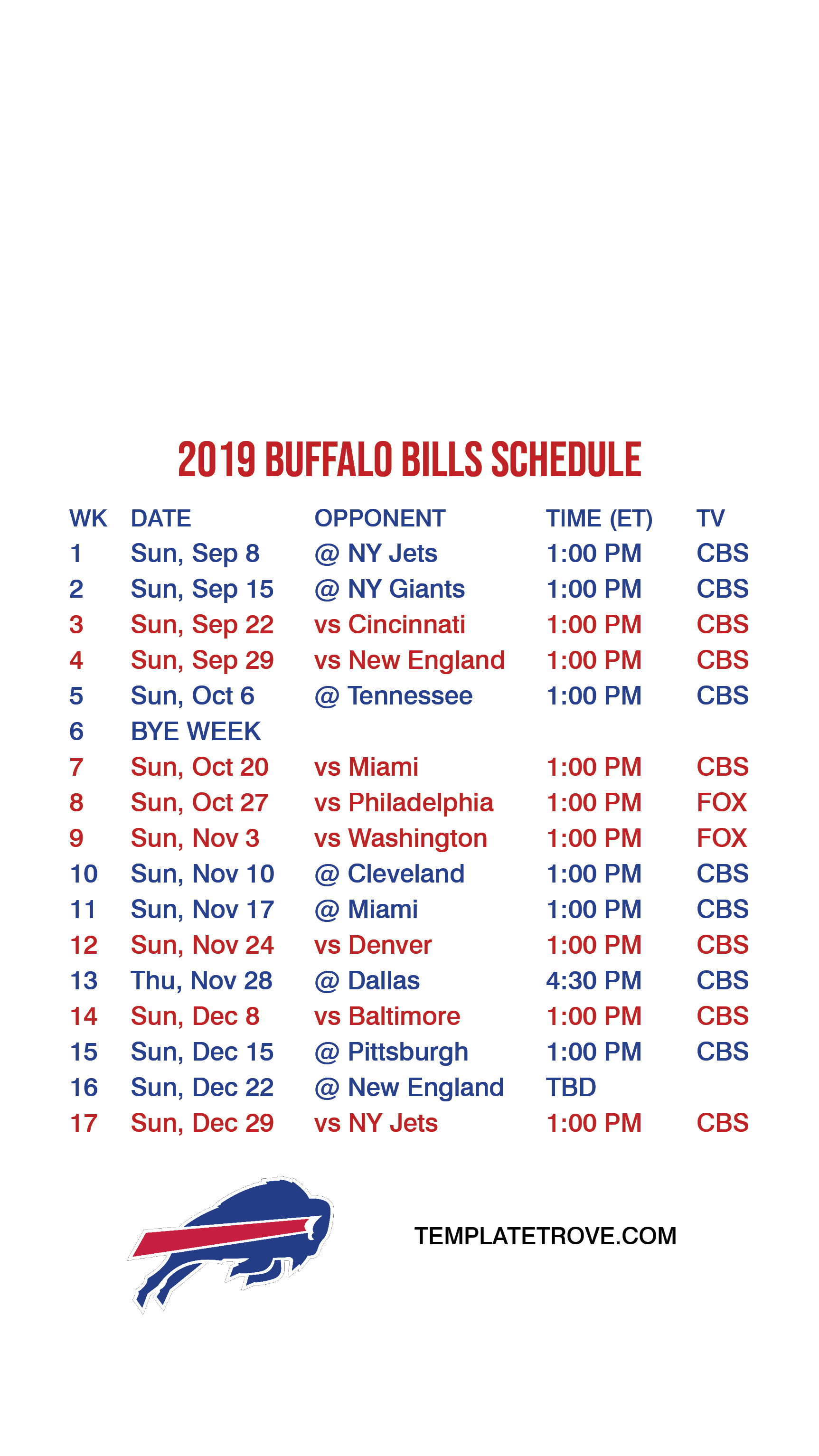 2019 2020 Buffalo Bills Lock Screen Schedule For IPhone 6 7 8 Plus