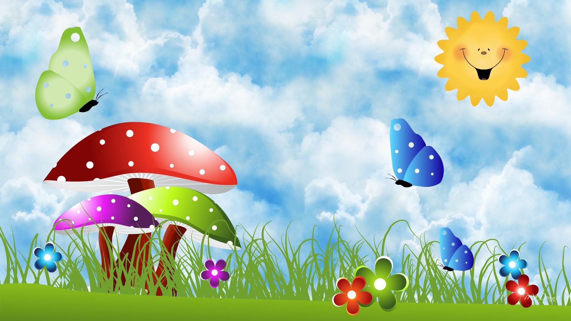 Colorful Butterfly Summer Days HD Wallpaper Download For