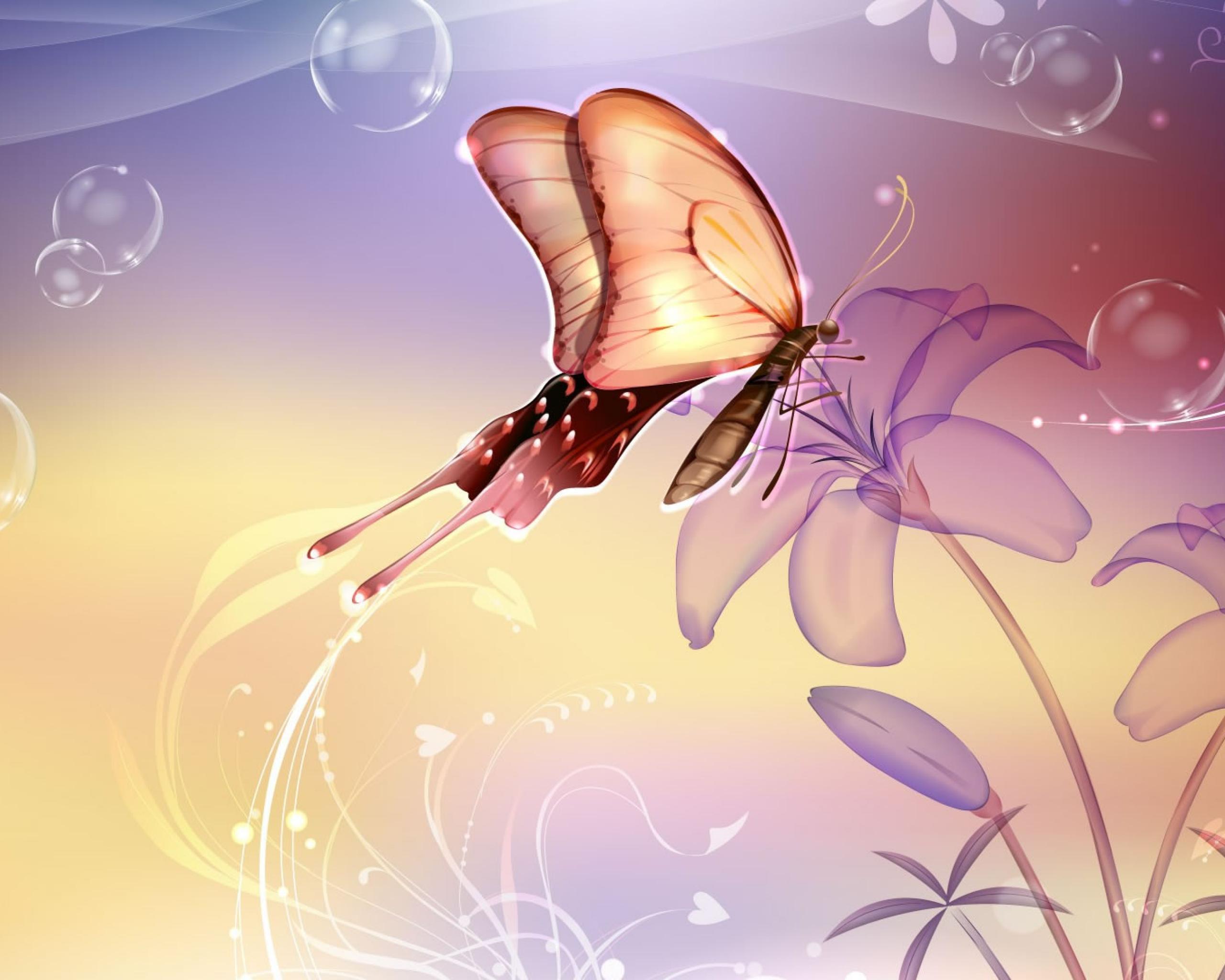 Wallpaper Butterfly Nature Mexico Abstract Flowers Lavender Free