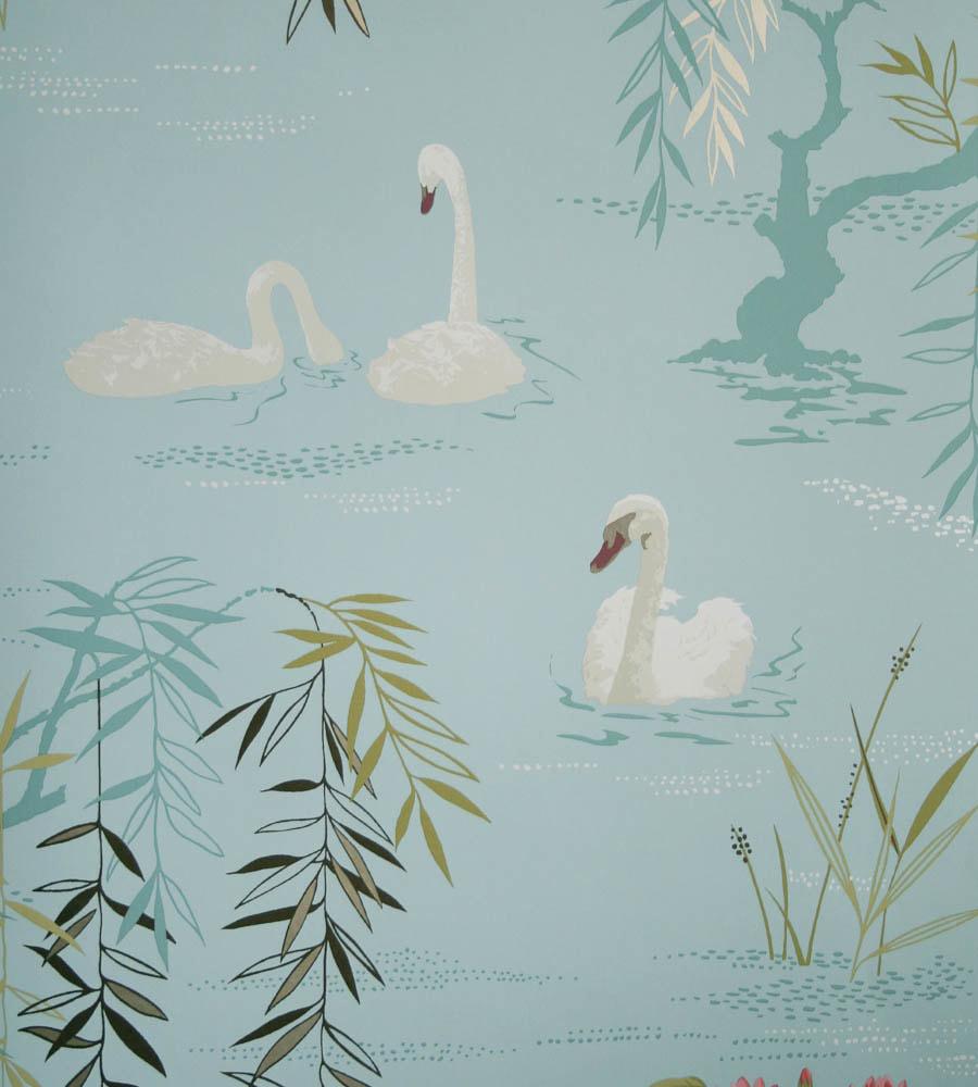 Nina Campbell Lake Wallpaper
