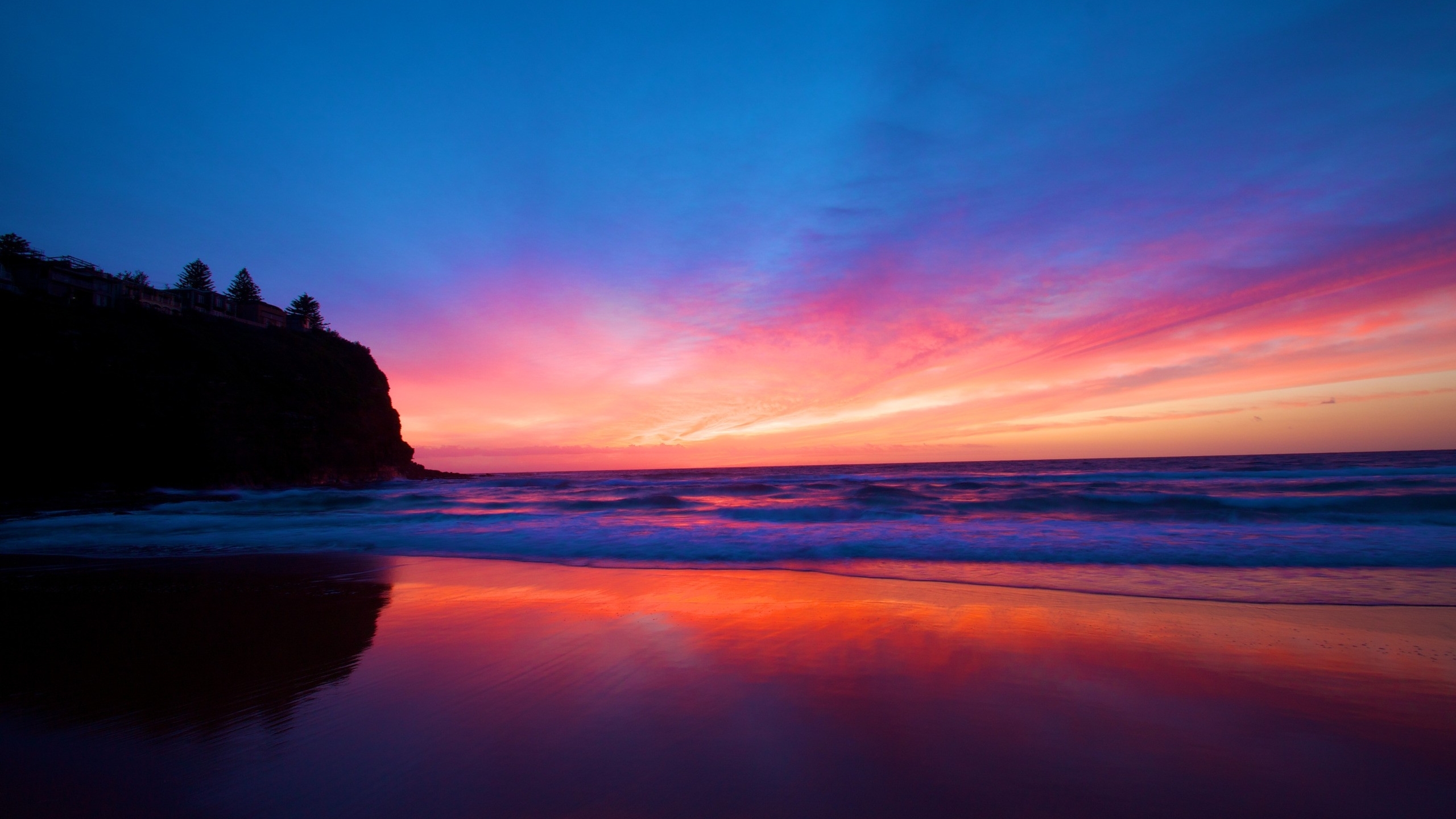 Amazing sunset at beach Mac Wallpaper Download. Free Mac Wallpaper