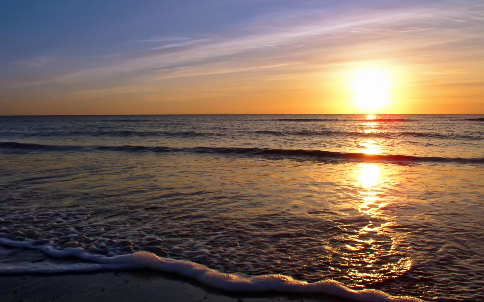 Beach: Beach Sunset Desktop Wallpaper And Background Beach Sunset