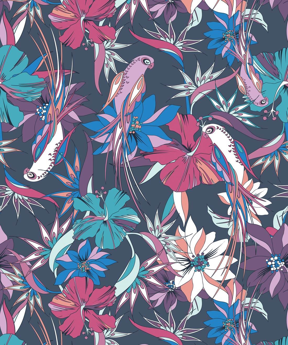 Parrot Paradise, Wallpaper, , Republic. Milton & King