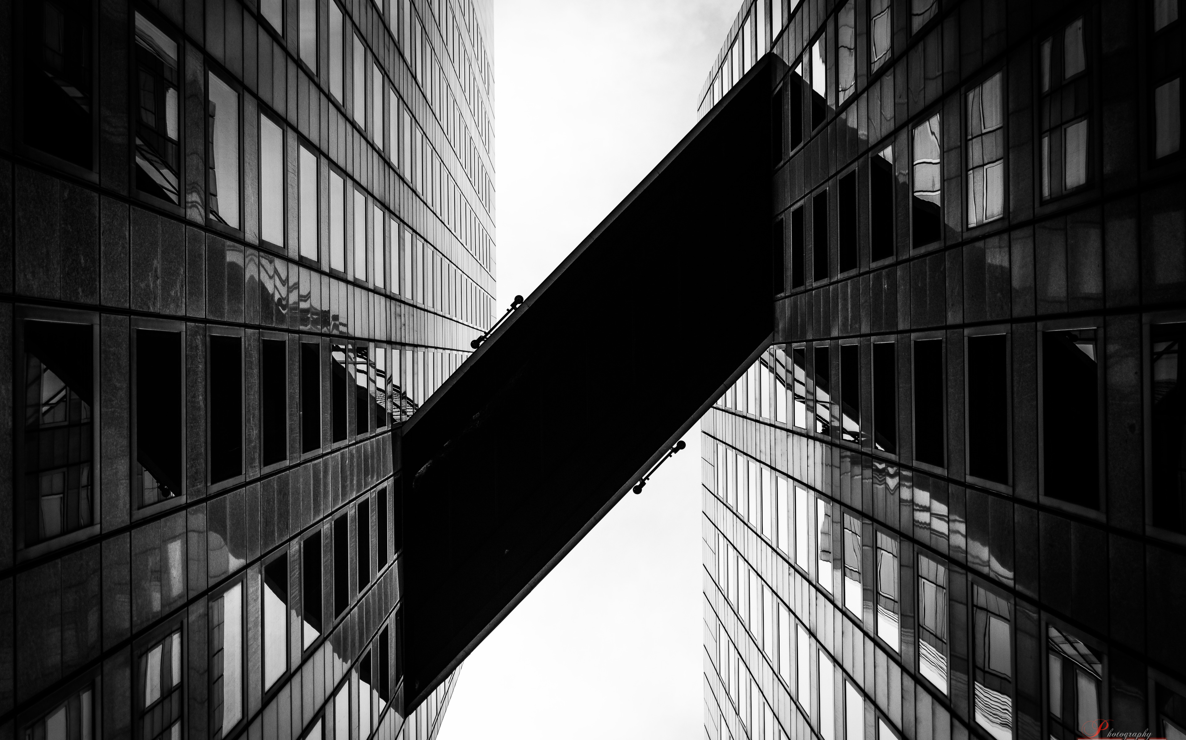 The Bridge between the Buildings widescreen wallpaper. Wide