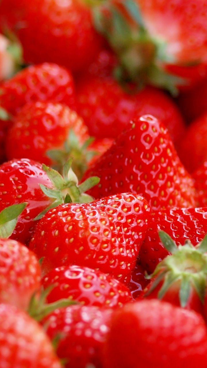 Red, fressh, ripen, strawberry, fruits, 720x1280 wallpaper. Strawberry, Fruit photography, Strawberry fruit