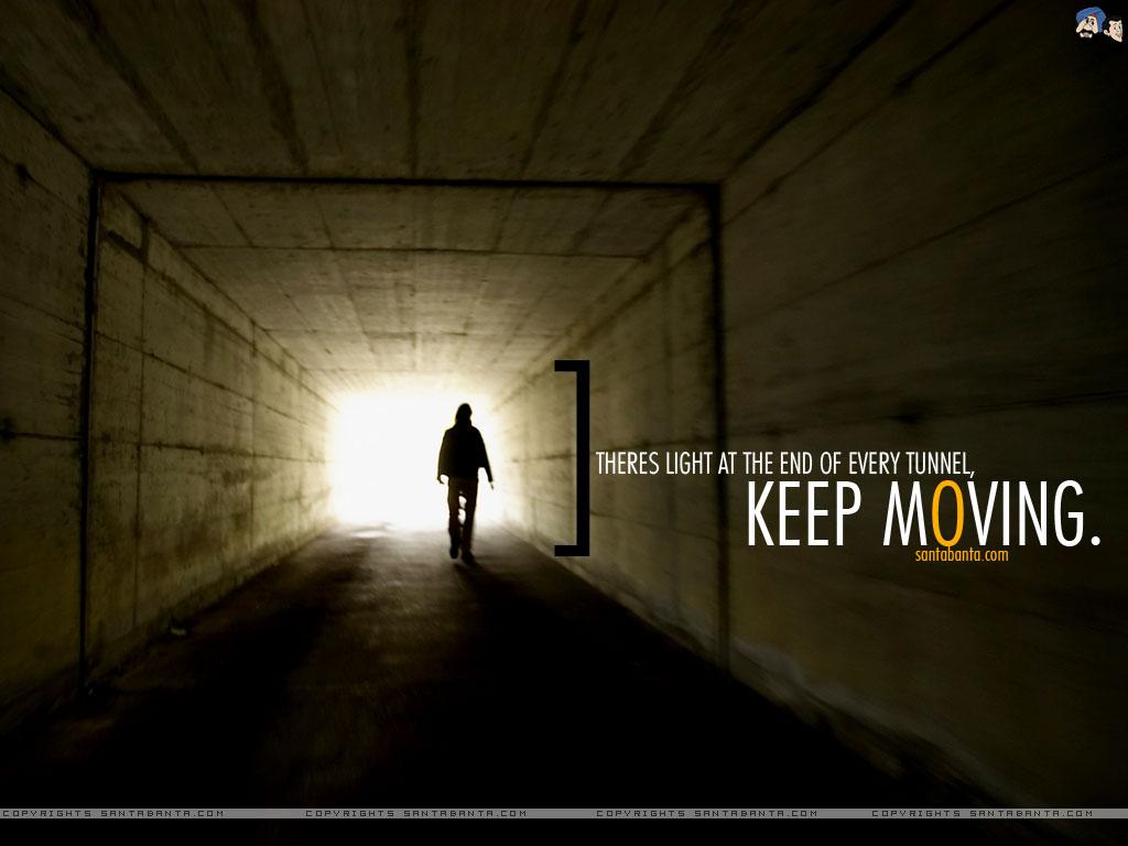 Motivational wallpaper on Hope, There is light at the end of every