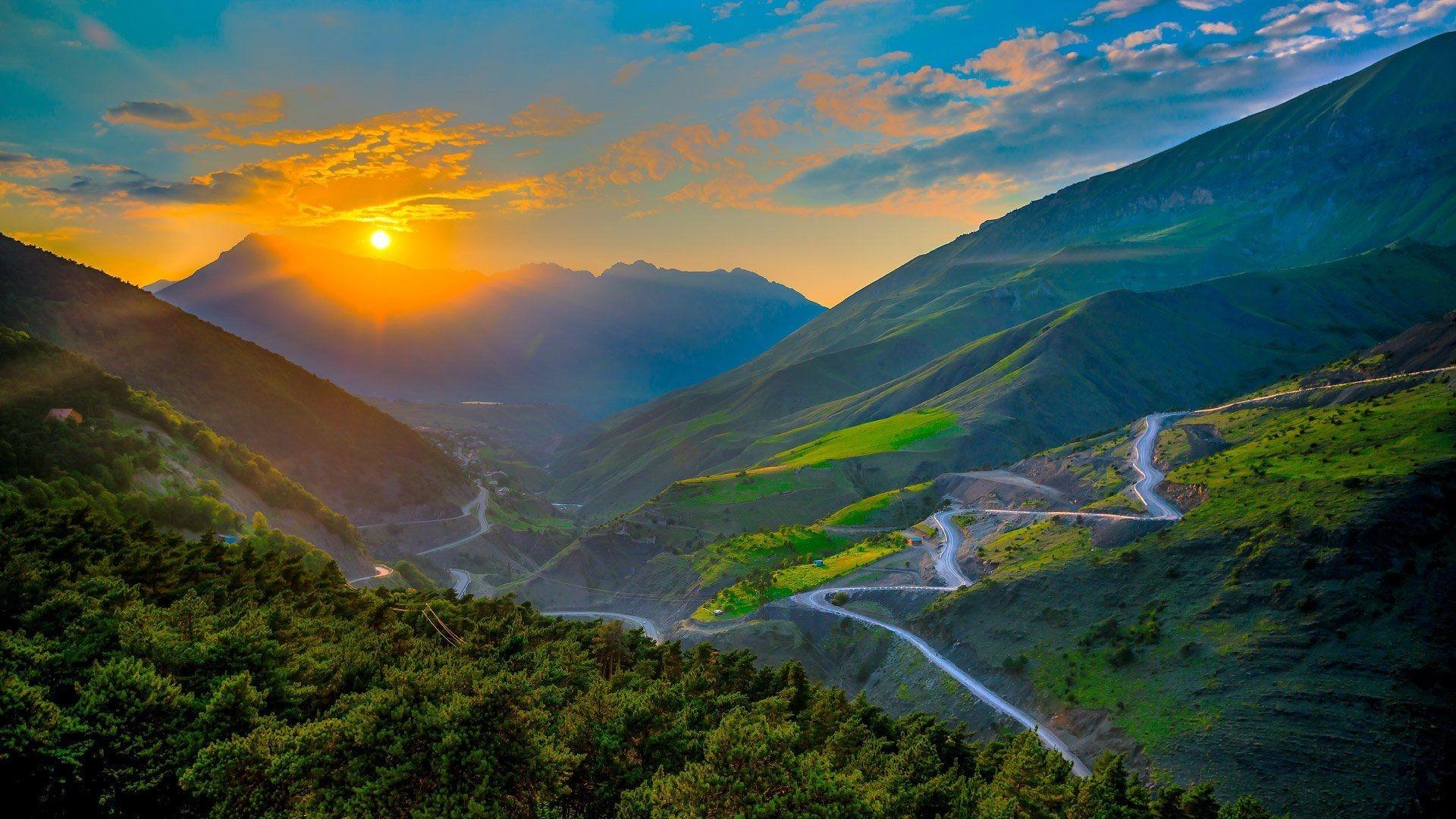 scenery with mountains