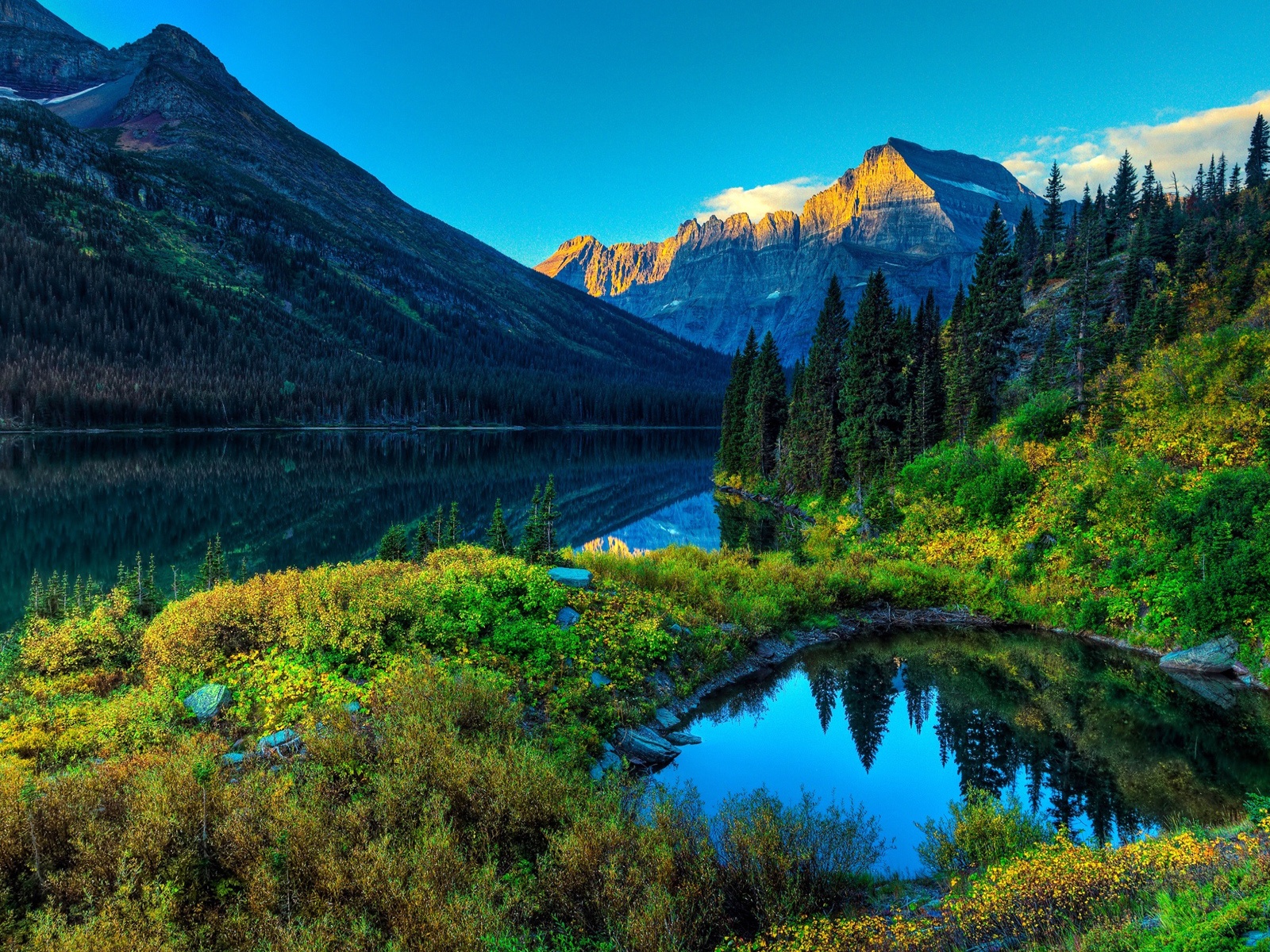 Lake Mountain Scenery Wallpaper in jpg format for free download