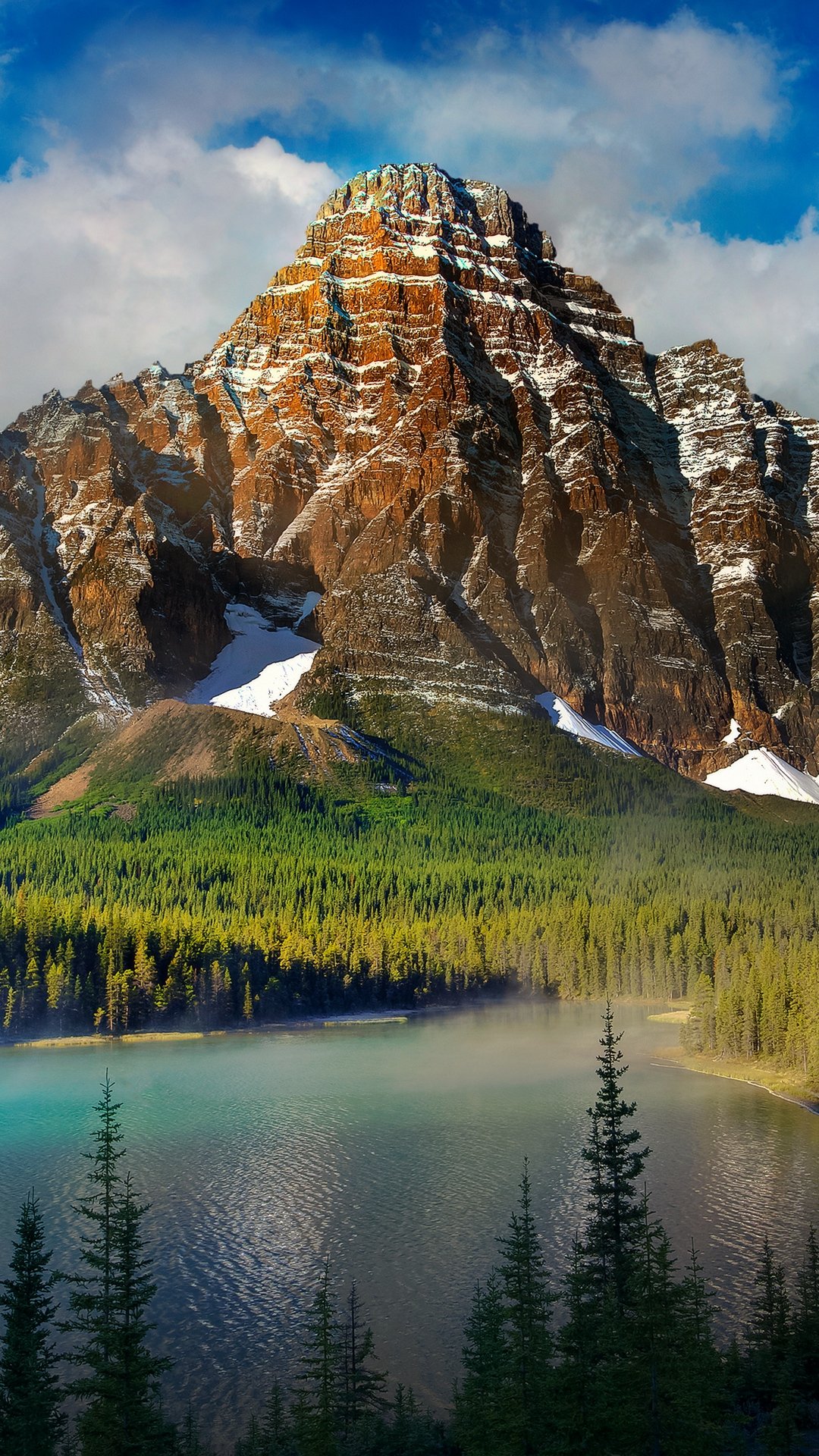Download wallpaper 1080x1920 beautiful scenery, mountains, lake