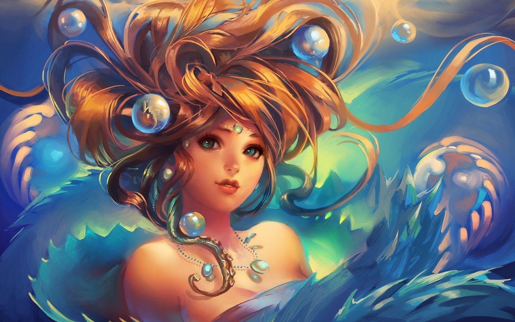 Download Cute Little Mermaid Wallpaper for Desk 1680x1050