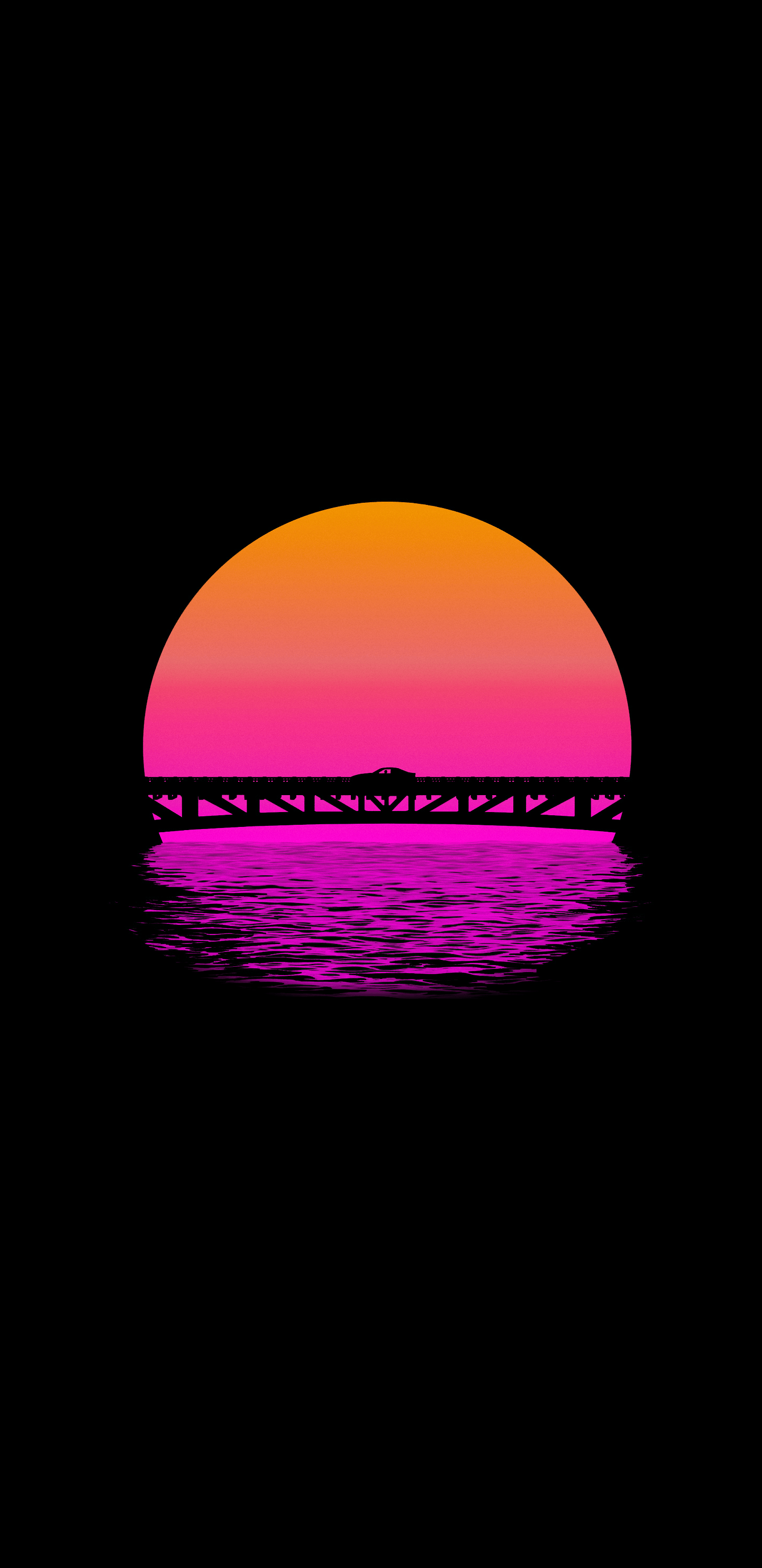 Outrun Sunset [1440x2960]