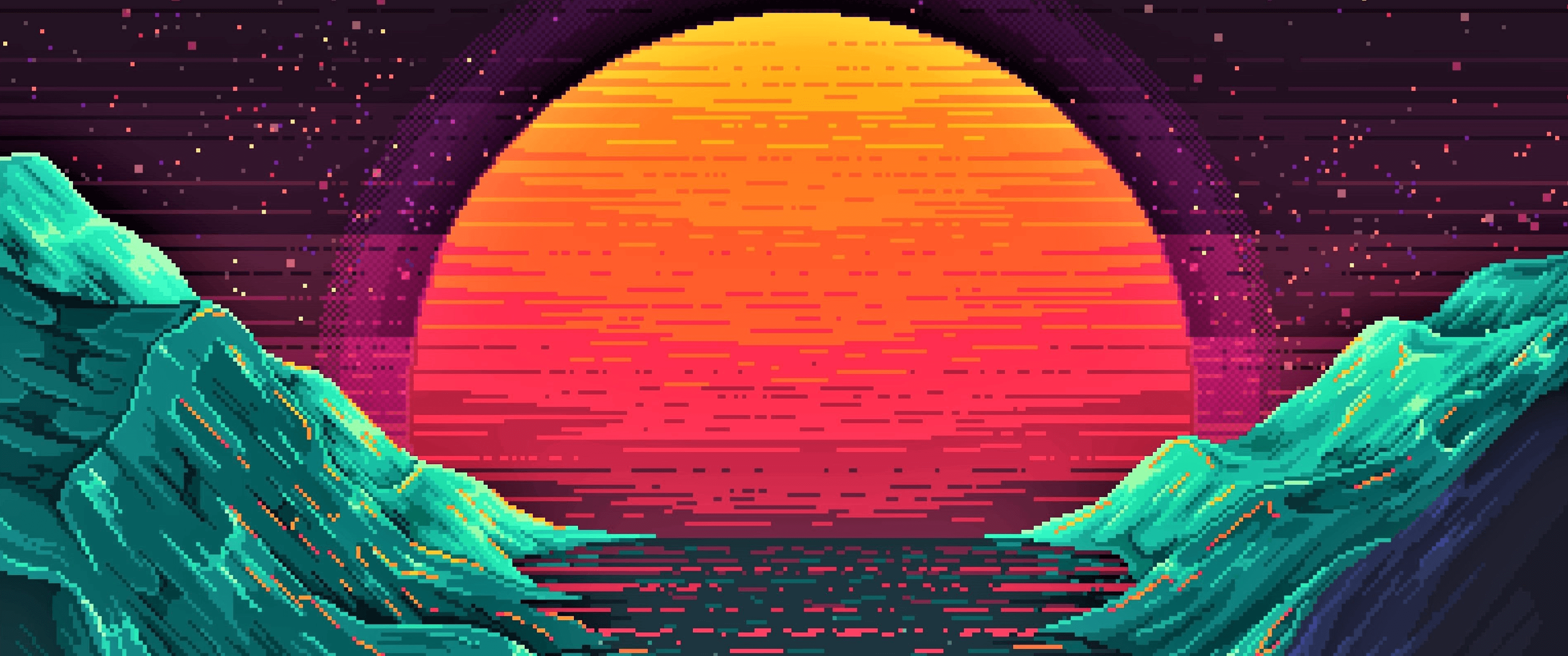 Outrun Sunset [3440x1440]