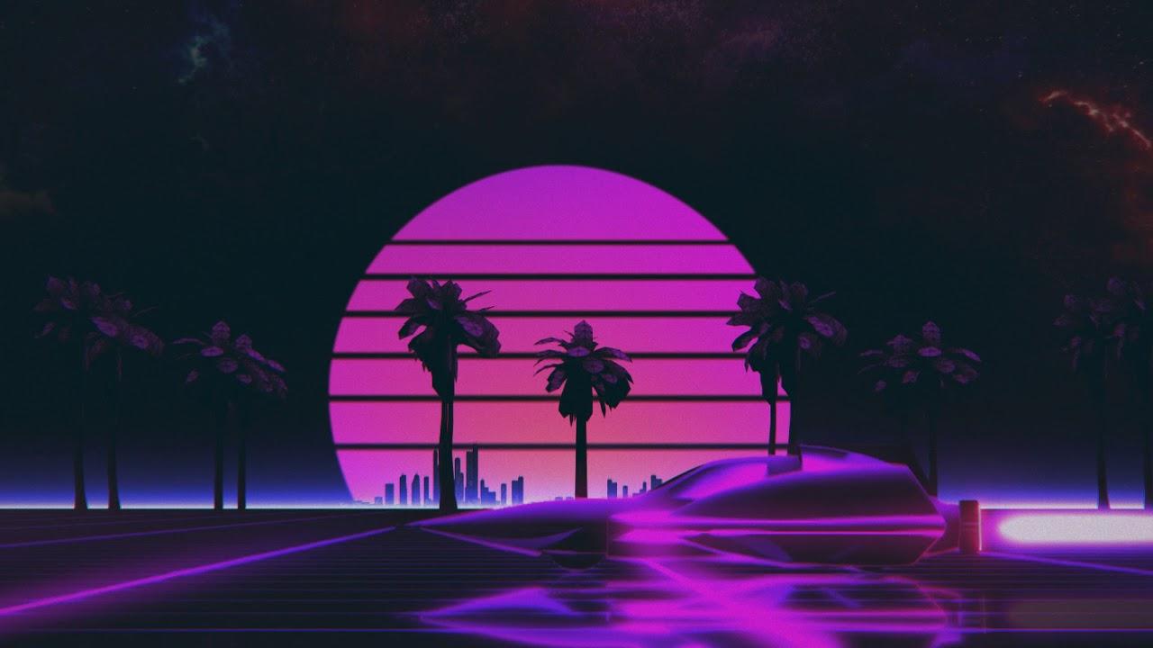 Outrun Sunset Animation Loop
