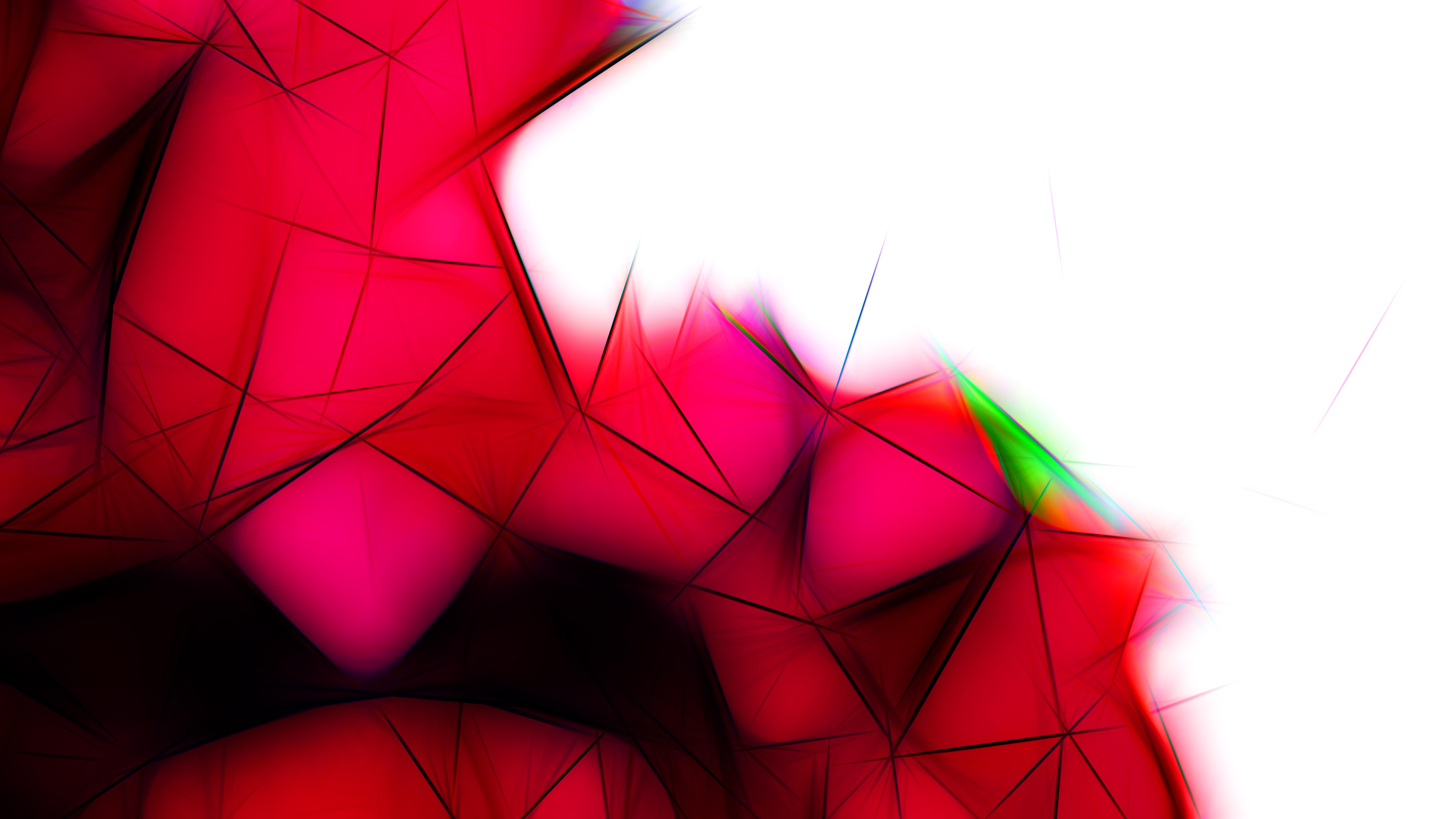 Abstract Red Black and White Fractal Wallpaper