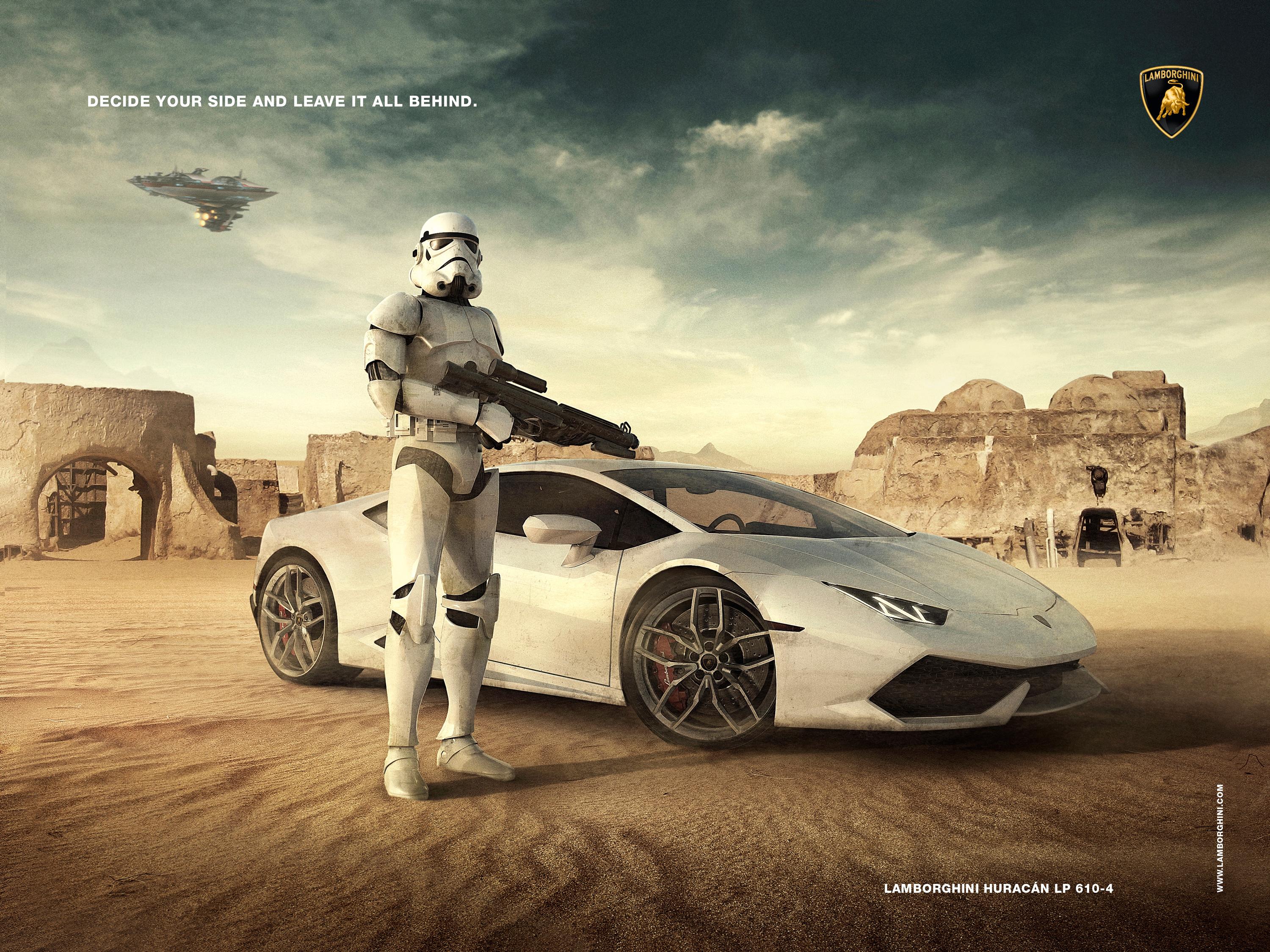 Wallpaper Lamborghini Huracan LP 610 4, Stormtrooper, HD, Creative