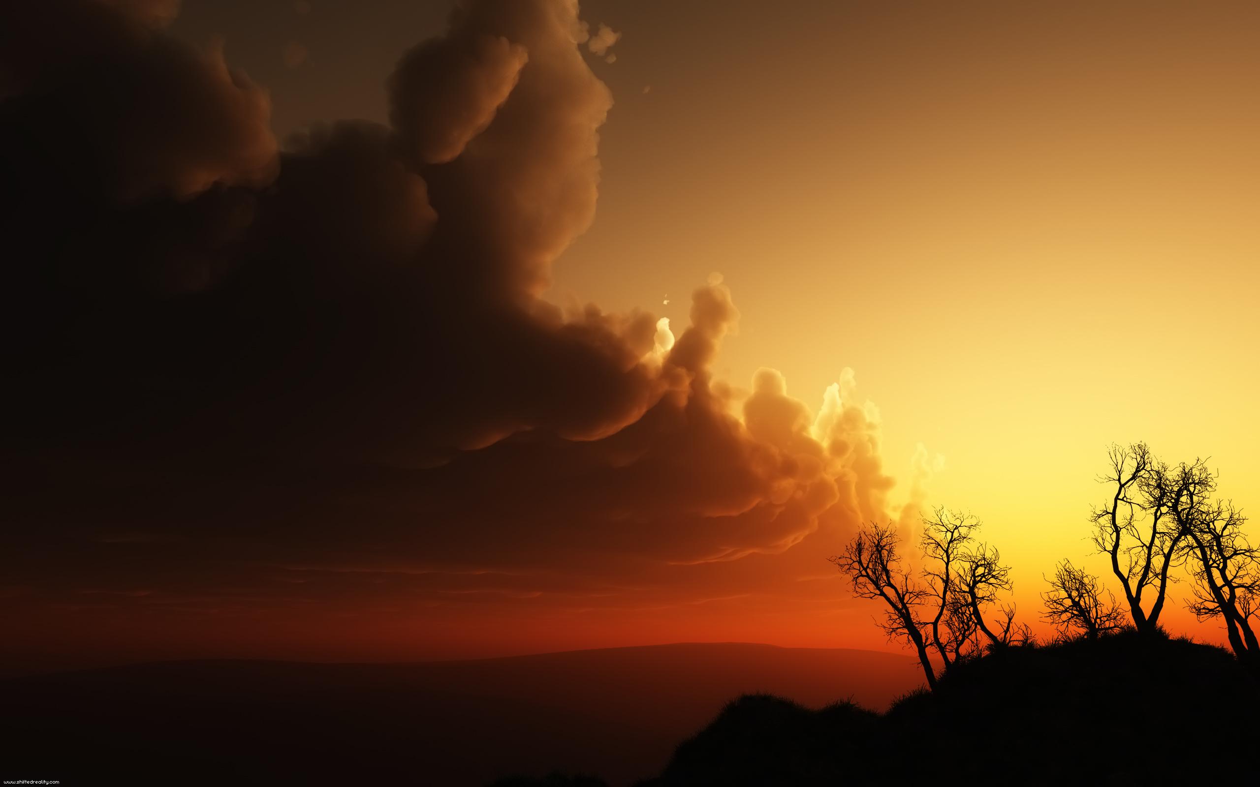 Download Red Dawn Landscape Wallpaper [2560x1600]. Dawn