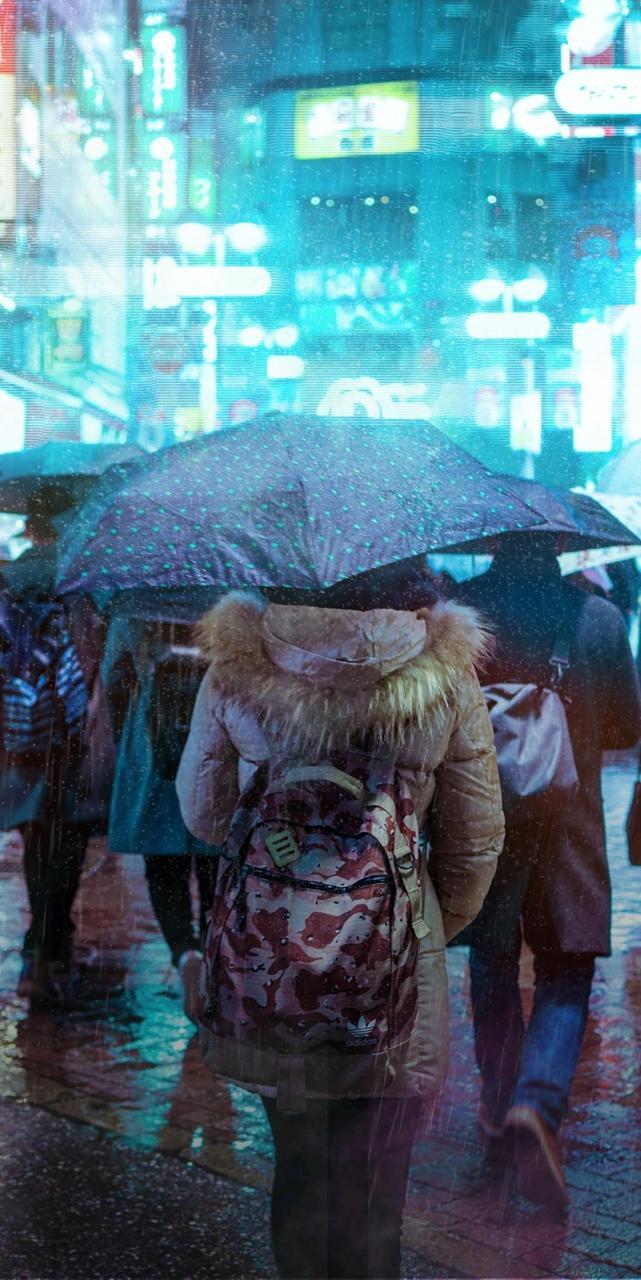 Umbrella Girl Uber Wallpaper