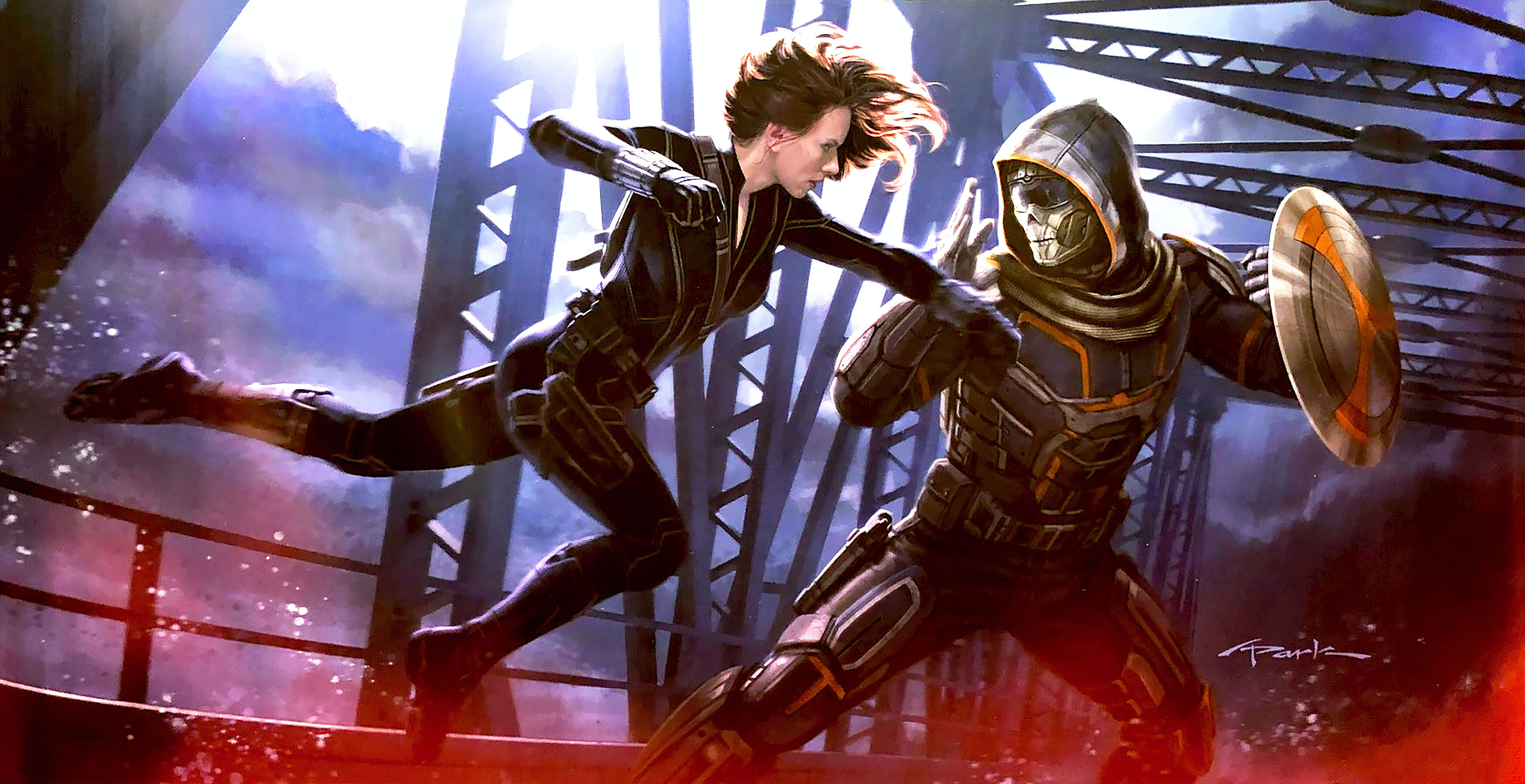 Black Widow Vs Taskmaster, HD Superheroes, 4k Wallpaper, Image