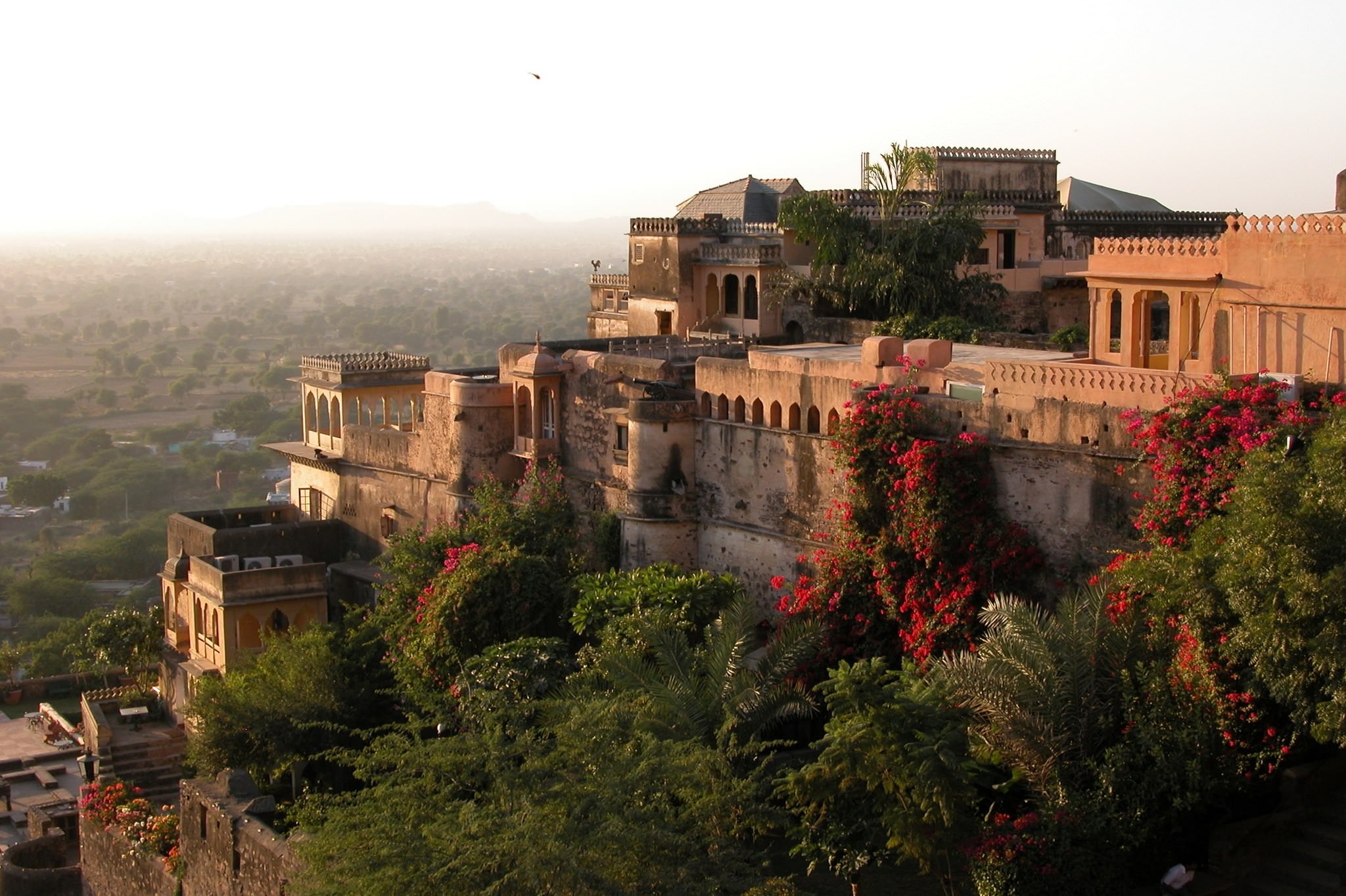 Wallpaper Mountain, garden, India, fort, architecture, palace, trees