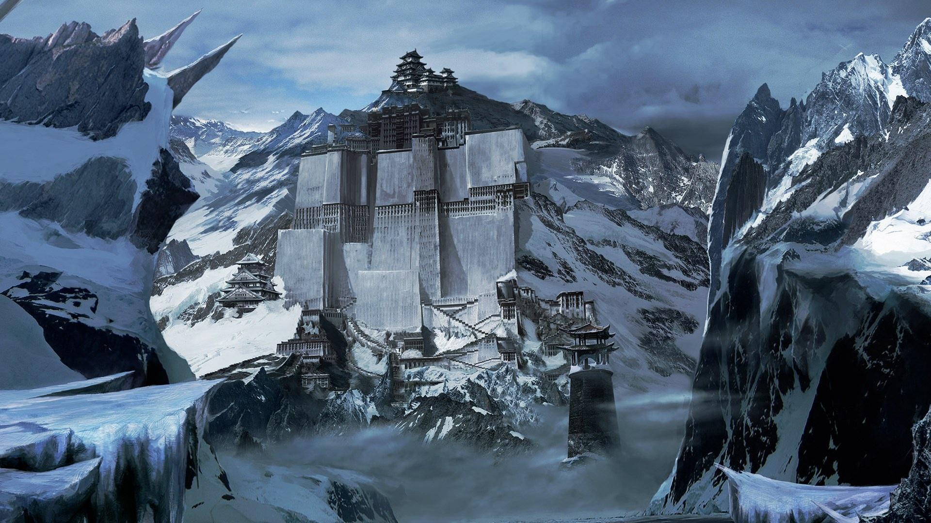 The Palace on Snow mountain 1920x1080 Wallpaper, 1920x1080