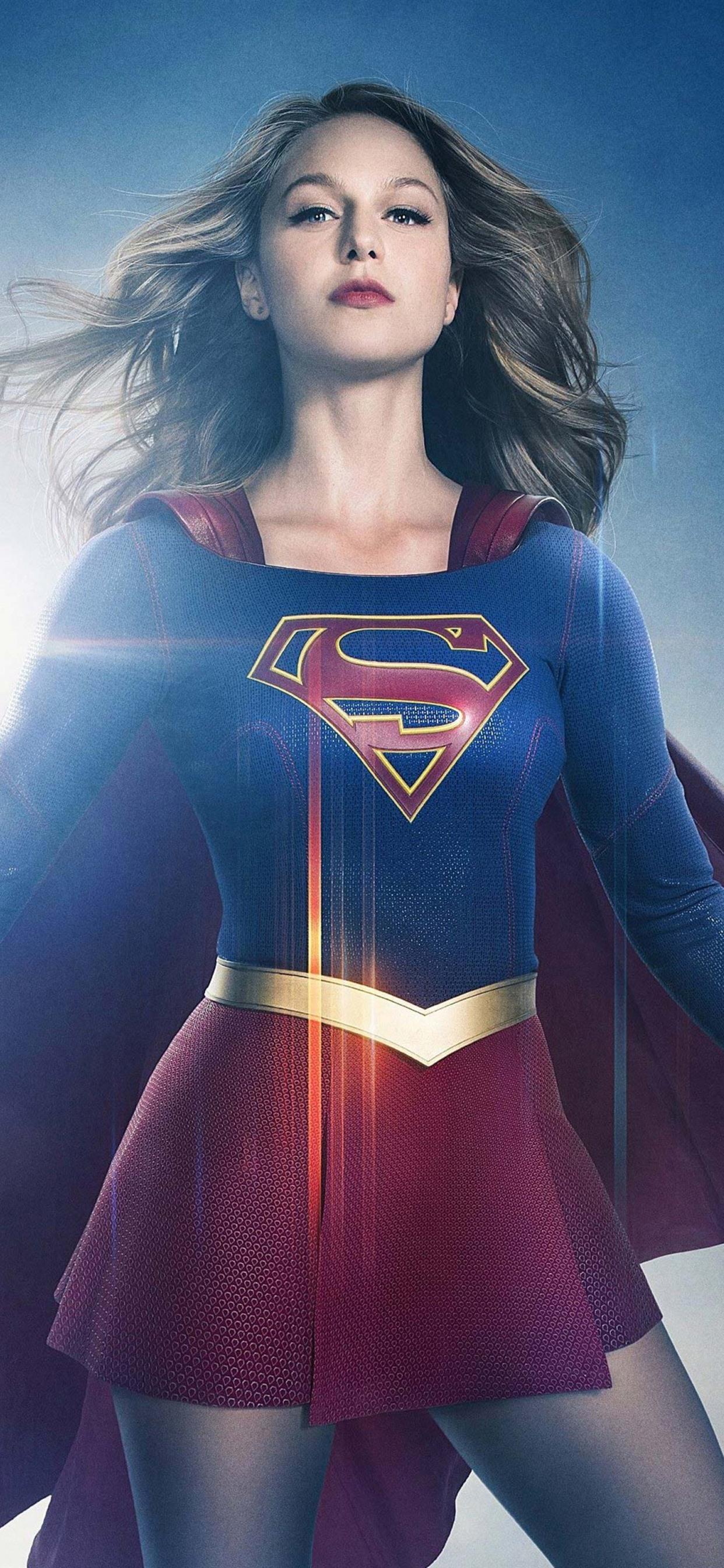 Supergirl, Melissa Benoist, TV series 1242x2688 iPhone XS Max