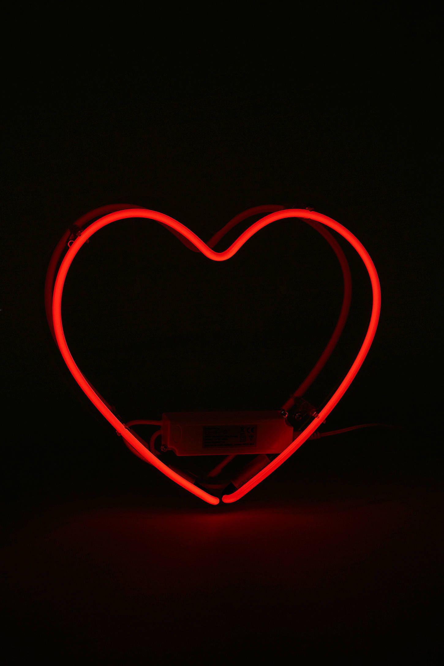 Red Neon Heart Light. Neon heart light, Neon wallpaper, Neon