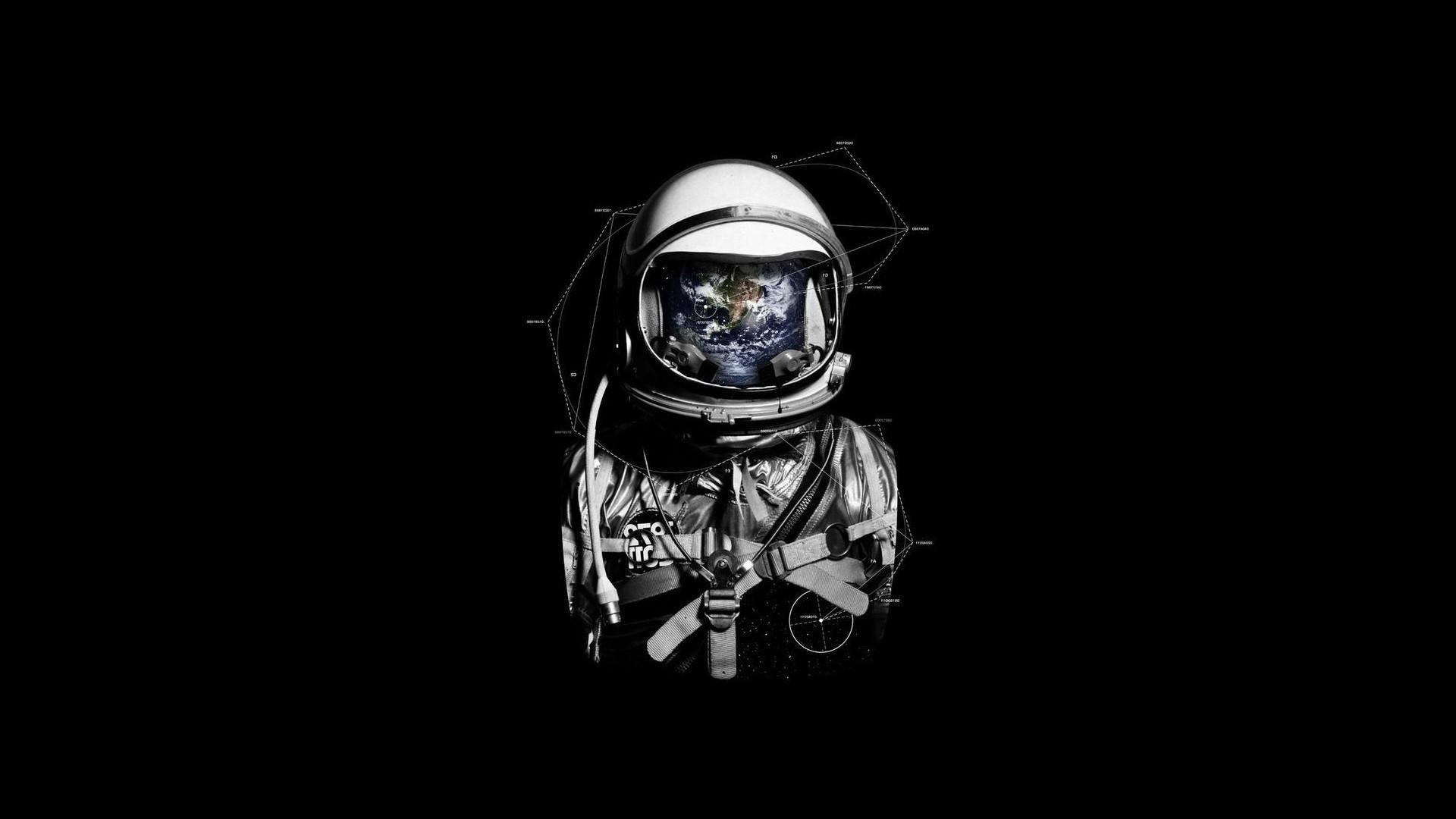 simple background simple space astronaut flag wallpaper