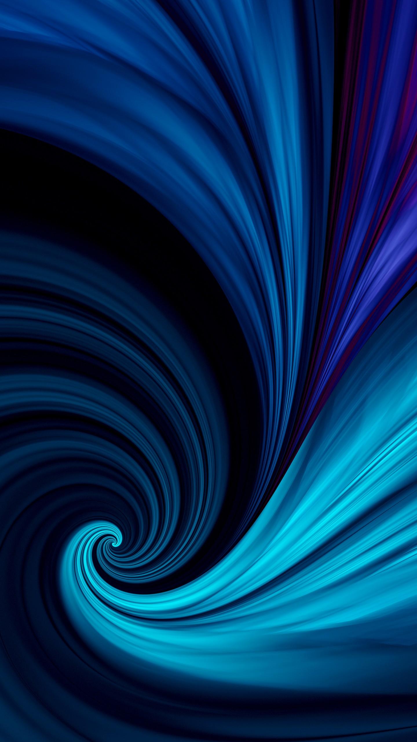 Wallpaper Huawei MateBook Pro, Stock, Blue, Dark, Abstract
