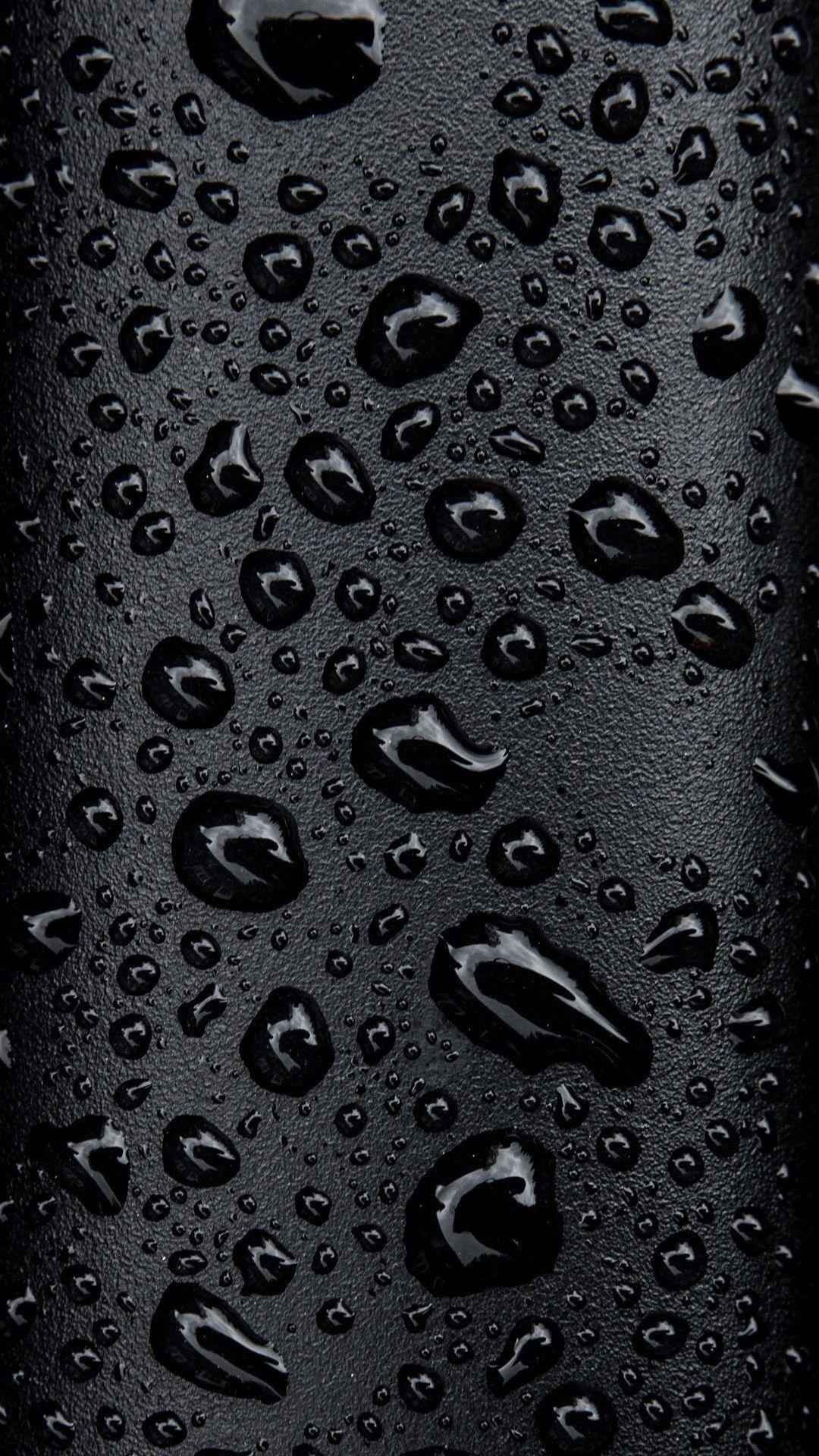 Black Raindrops HD Smartphone Wallpaper. Amazing HD Wallpaper