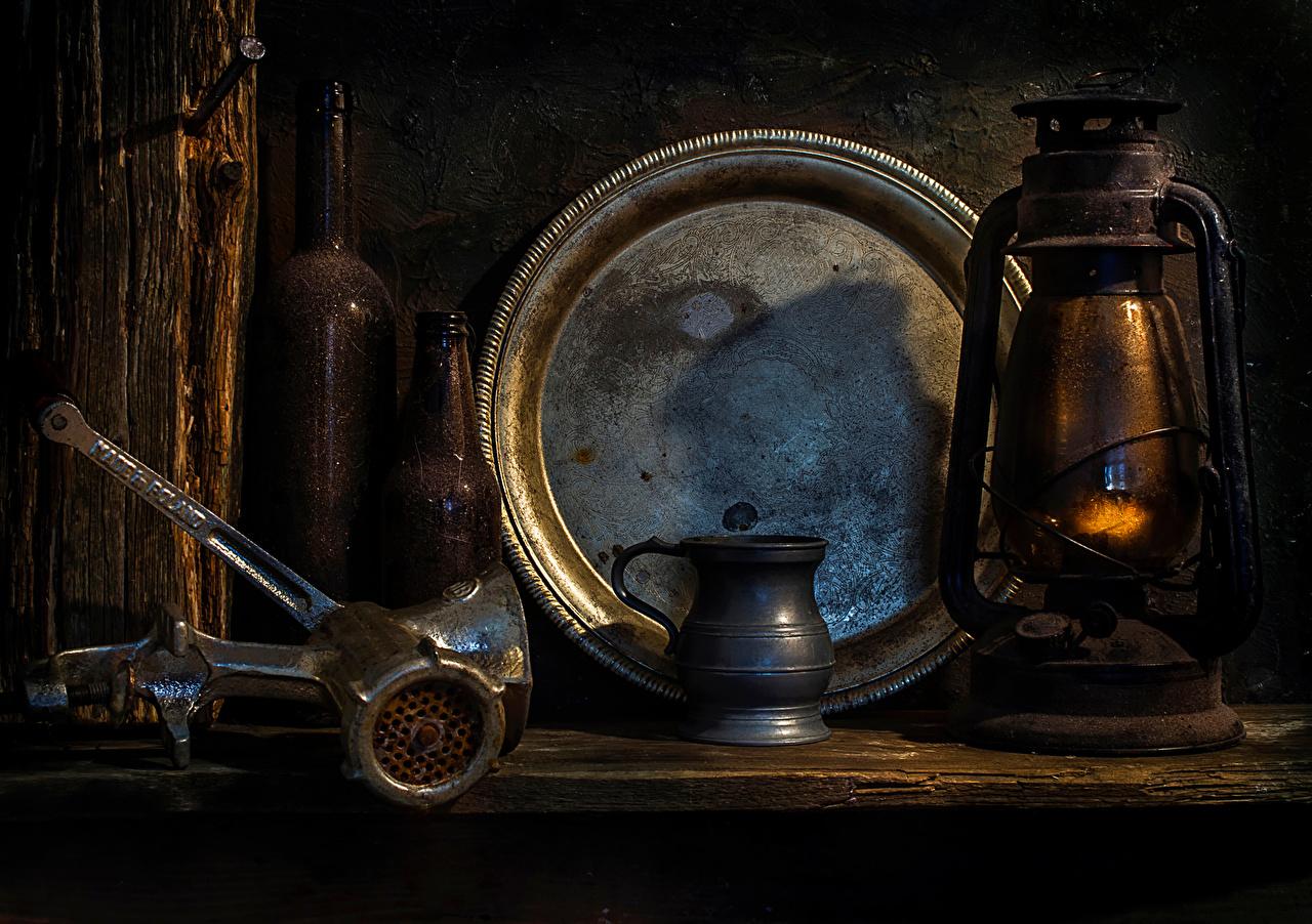 image Meat grinder When time passes by Old bottles Street lights