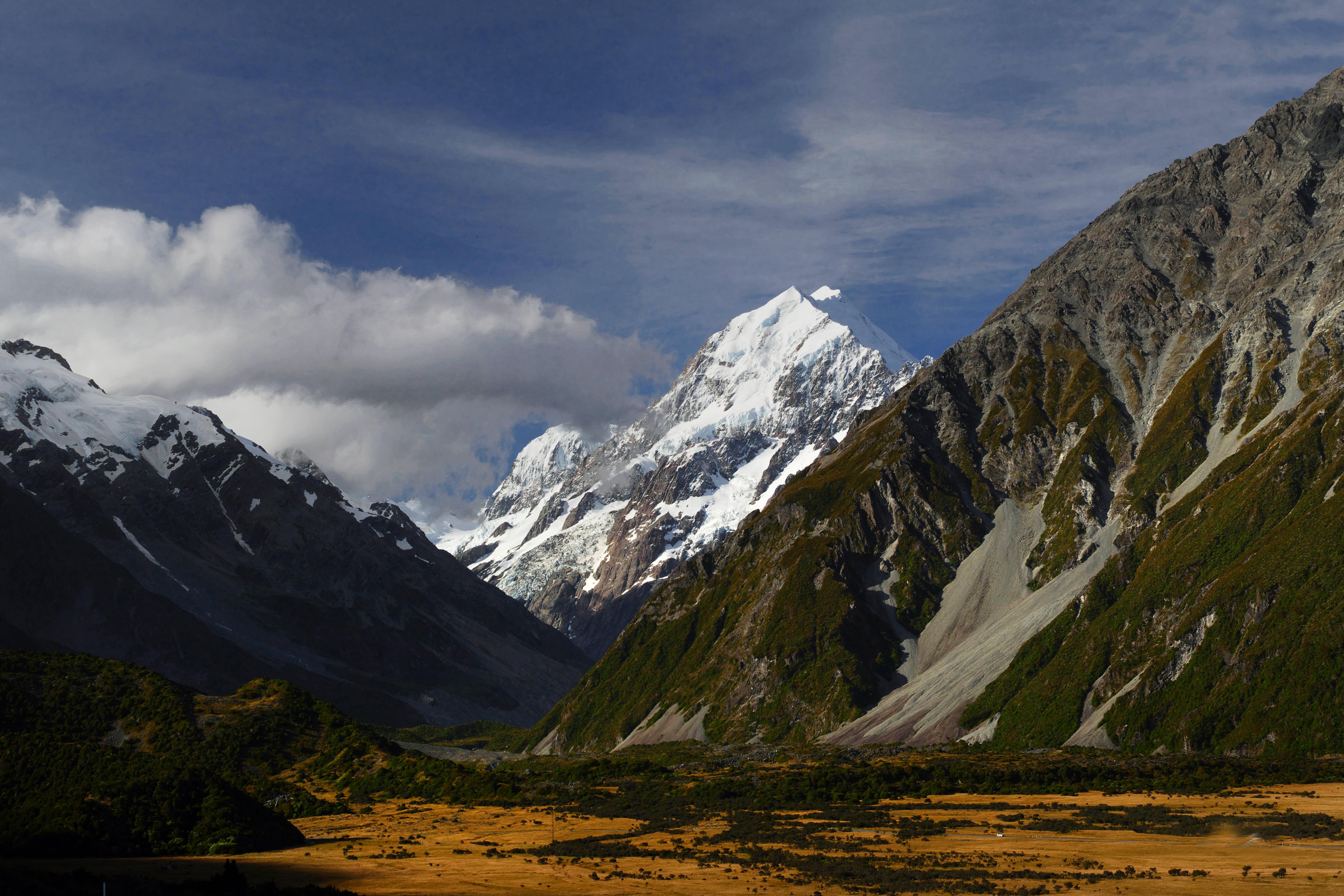 Landscape photo of mountains and field, mount cook HD wallpaper