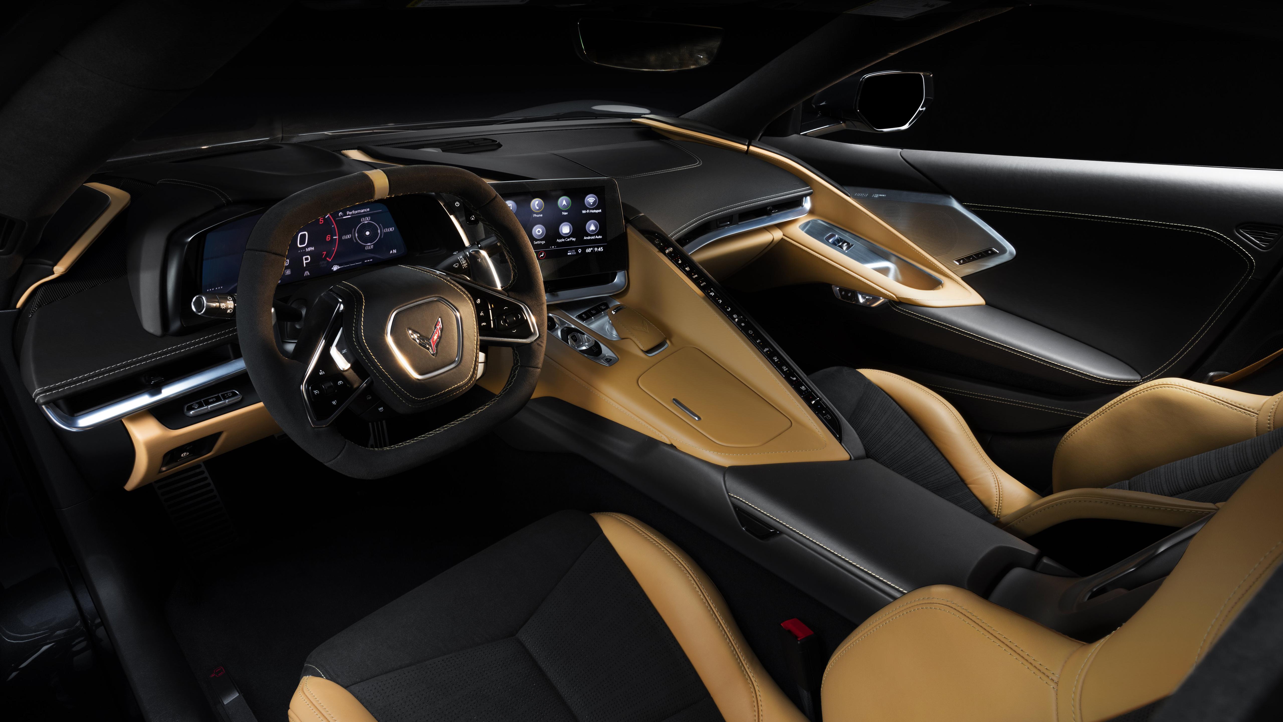 Chevrolet Corvette Stingray Z51 Interior 4K Wallpaper. HD Car