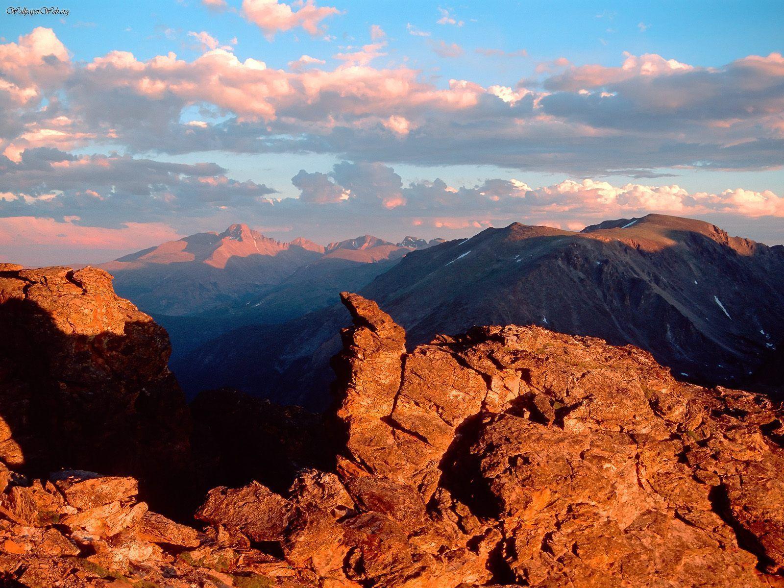 Nature: Sunset On Long's Peak, Rocky Mountain National Park