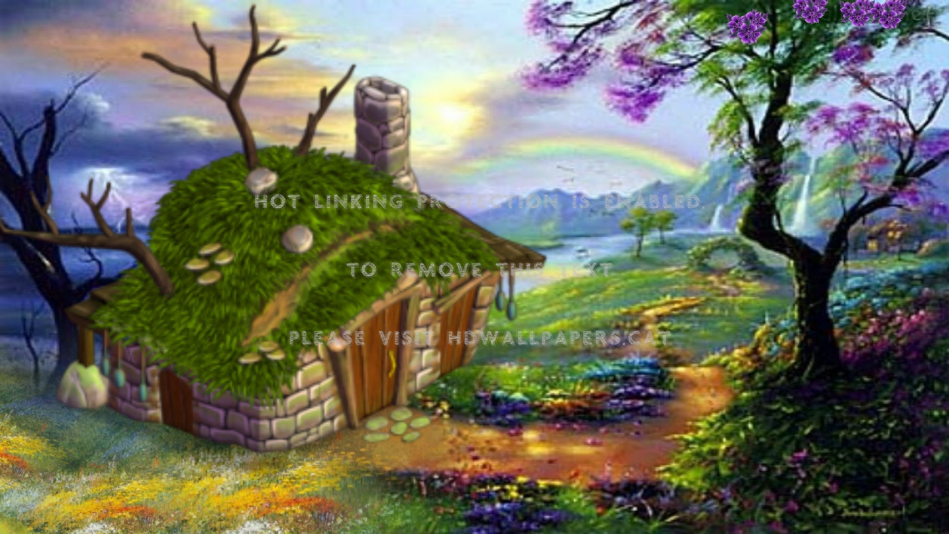 once upon a time flowers fairy house hd