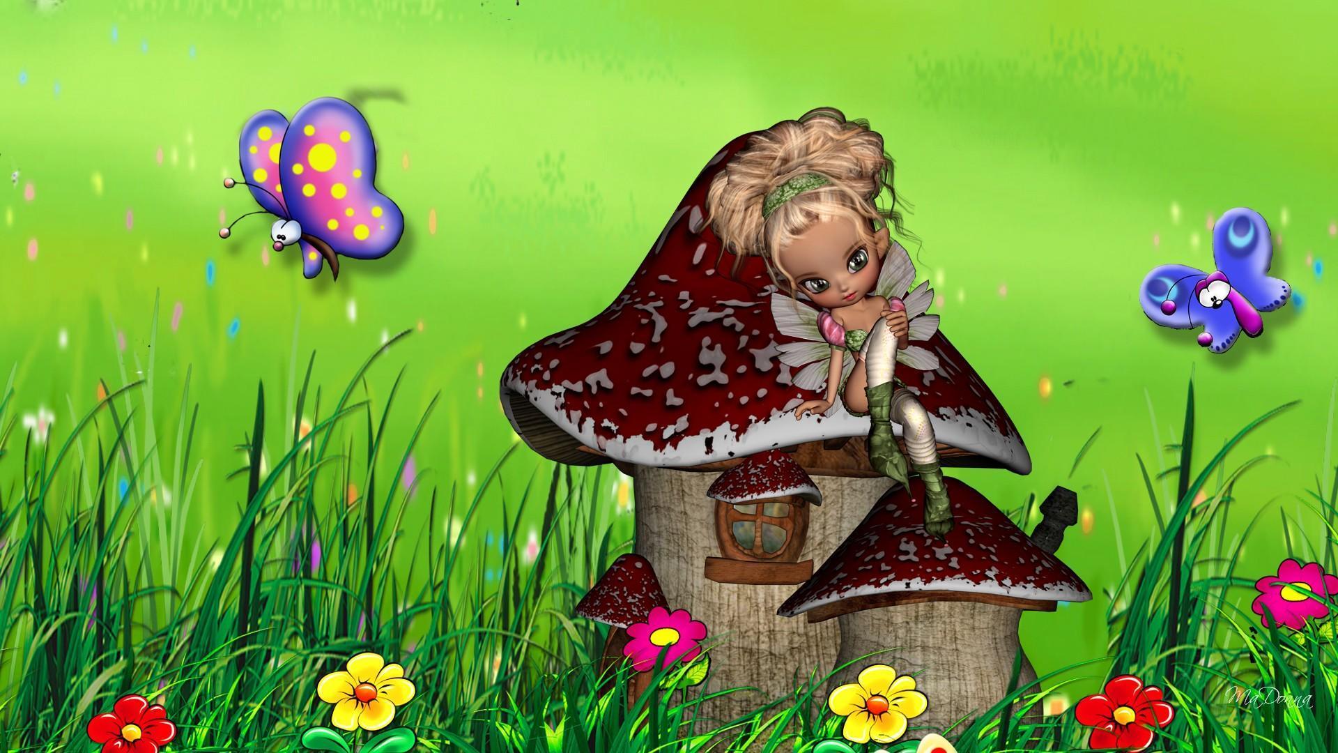 Mushroom Fairy House HD desktop wallpaper, Widescreen, High