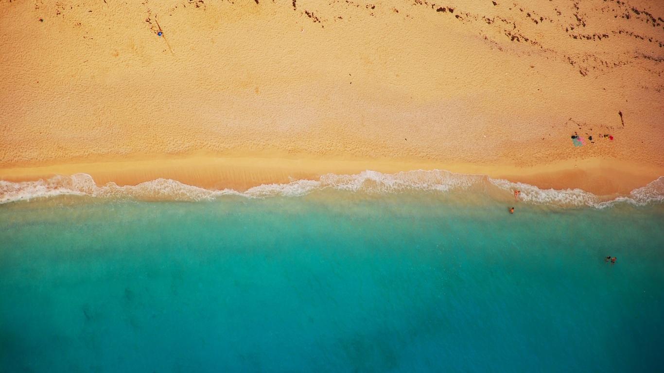 Beach Shoreline 1366x768 Resolution HD 4k Wallpaper
