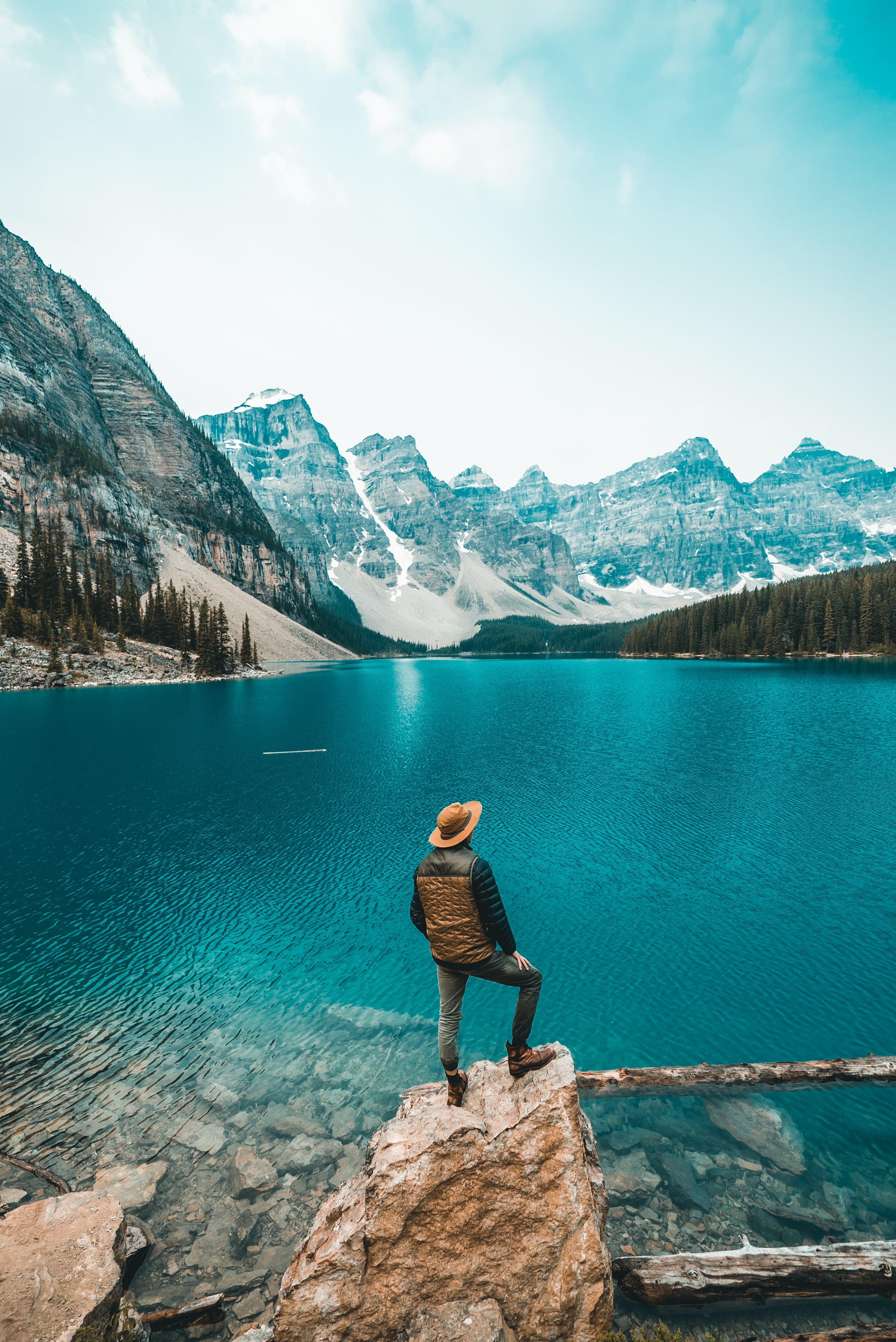 Moraine Lake Canada Mountains Wallpaper and Free Stock