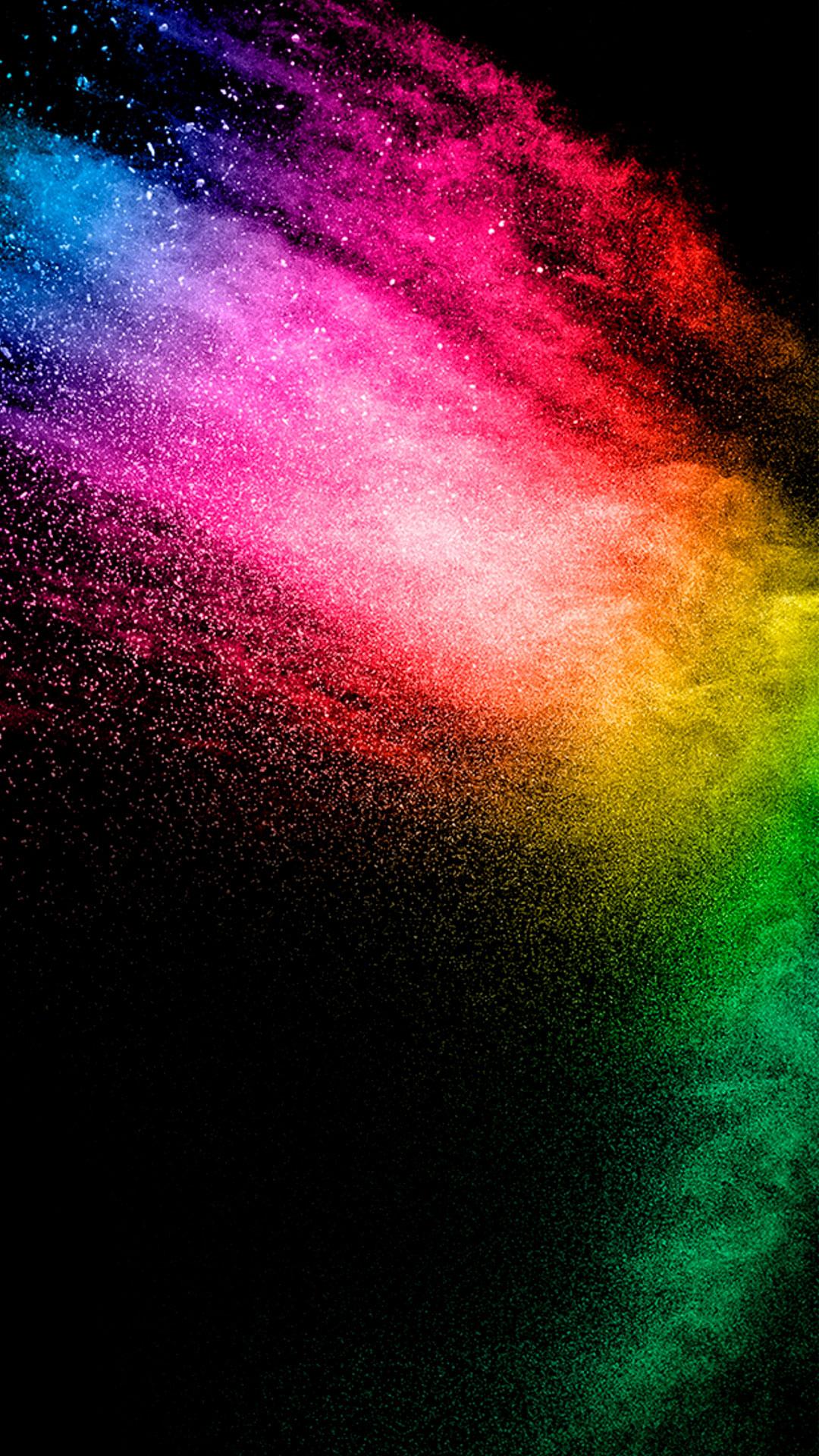 Rainbow Colored Light Particles