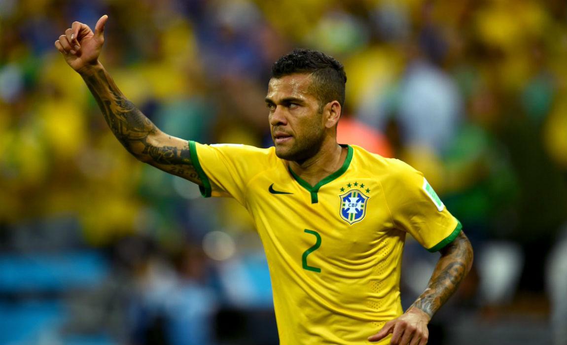 world cup brazil 2 dani alves home soccer shirt kit