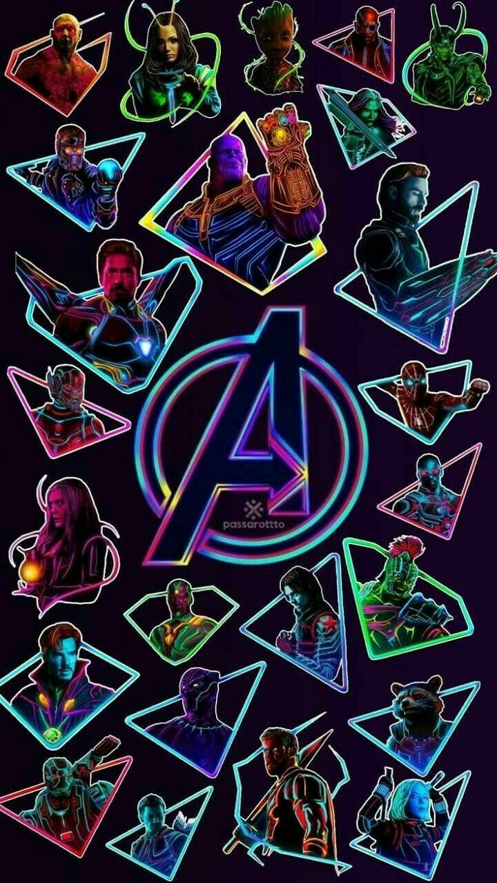 Neon Avengers Wallpaper Free Neon Avengers