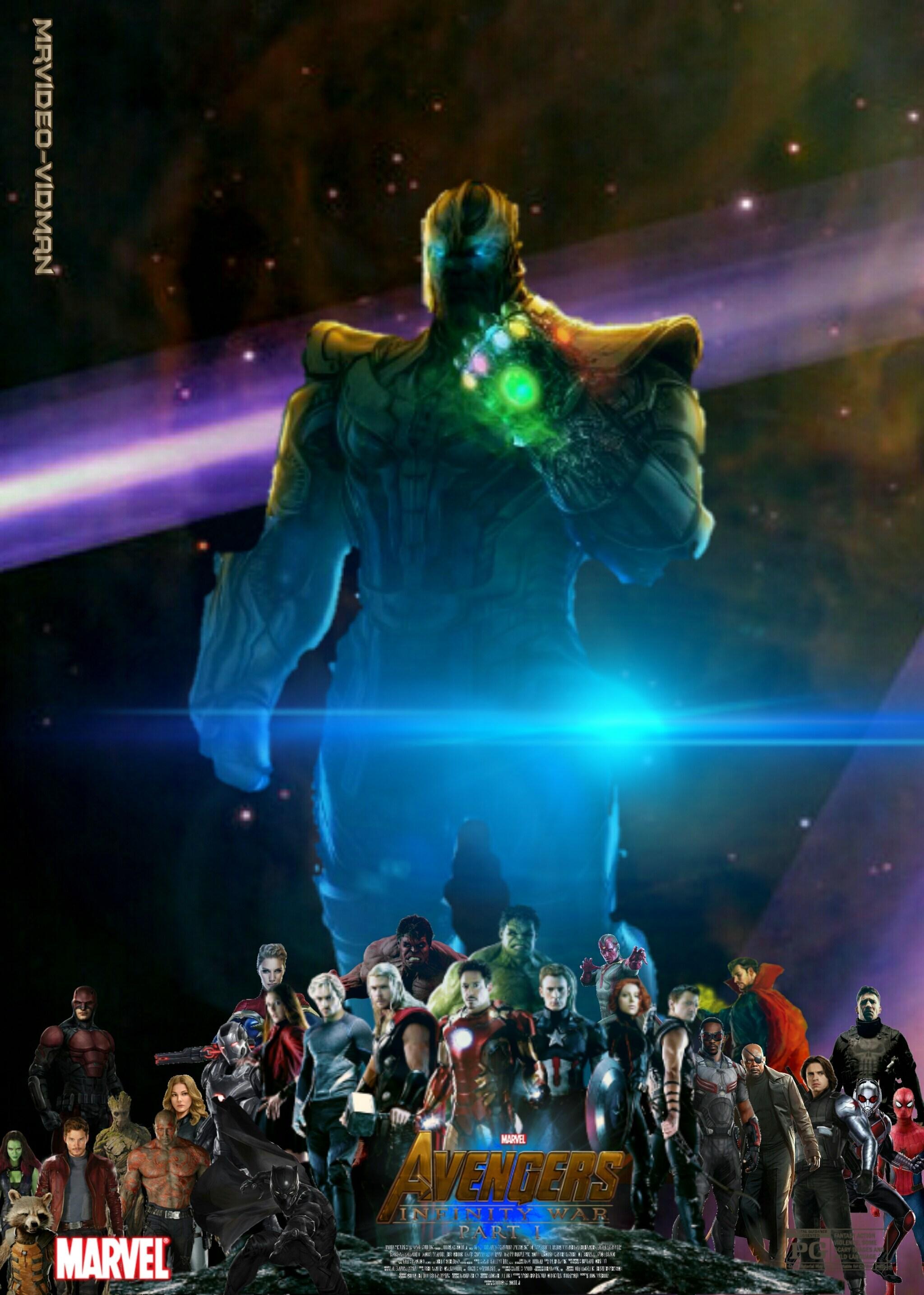Avengers Infinity War Neon Wallpaper