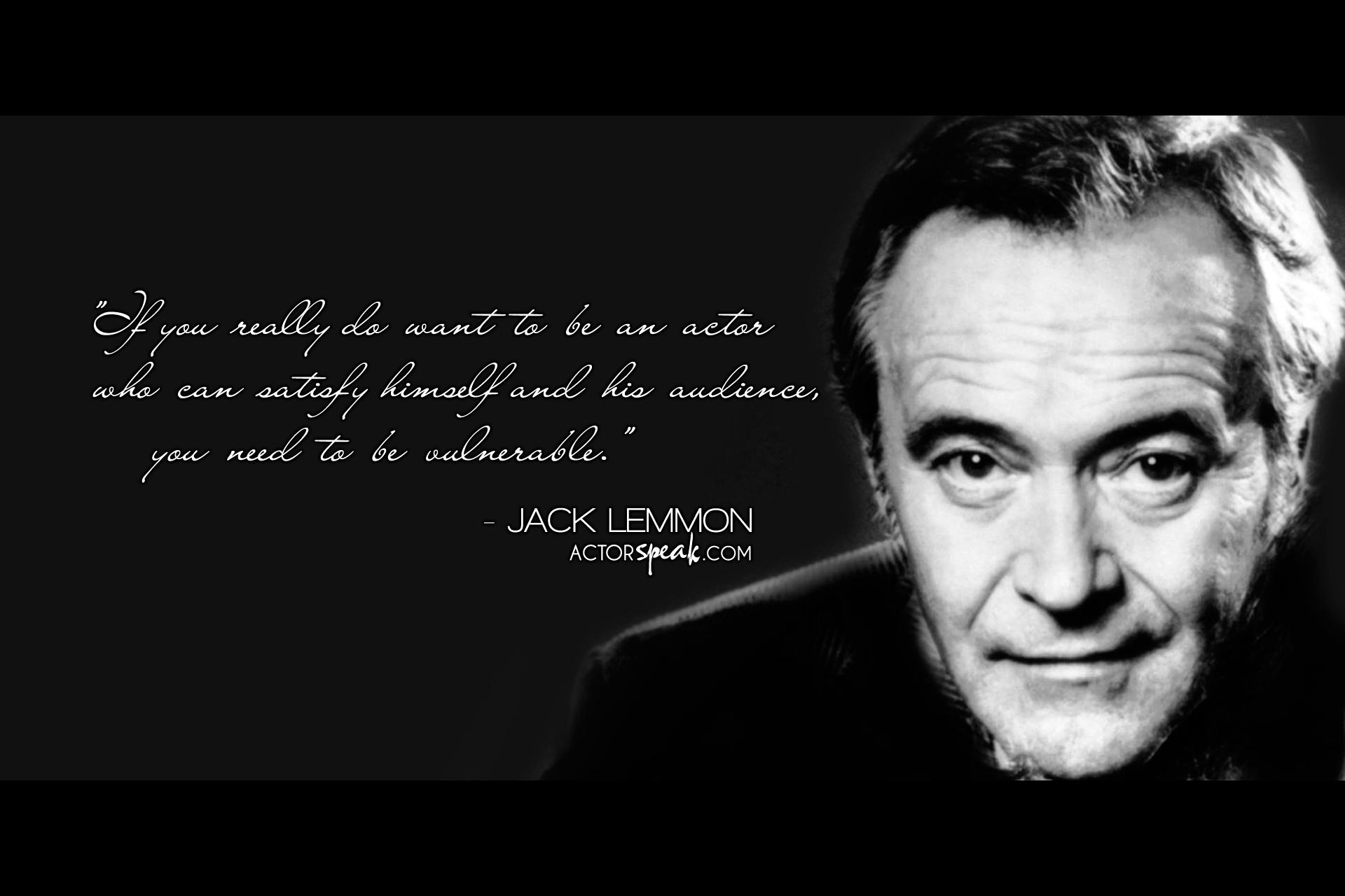 WALLPAPER: Jack Lemmon Quote on Acting with Photo