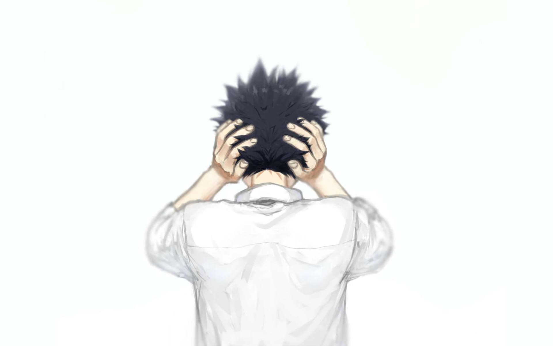 Male animated character drawing, Koe no Katachi., anime boys