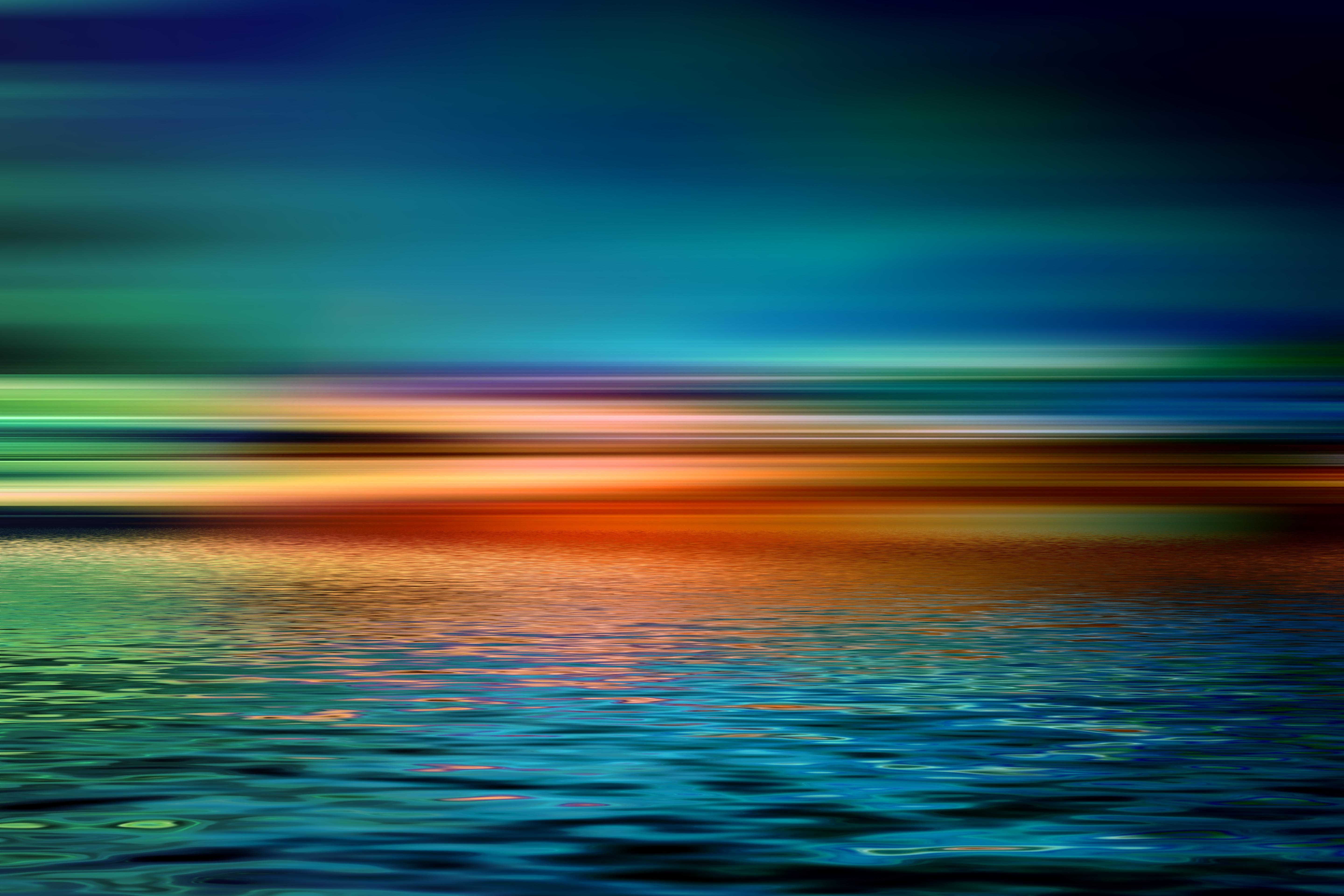 Colorful Artistic Sunset over Water, HD Artist, 4k Wallpaper