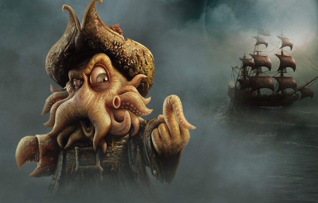 Wallpaper Ship, Pirate, Davy Jones, Pirates of the Caribbean image